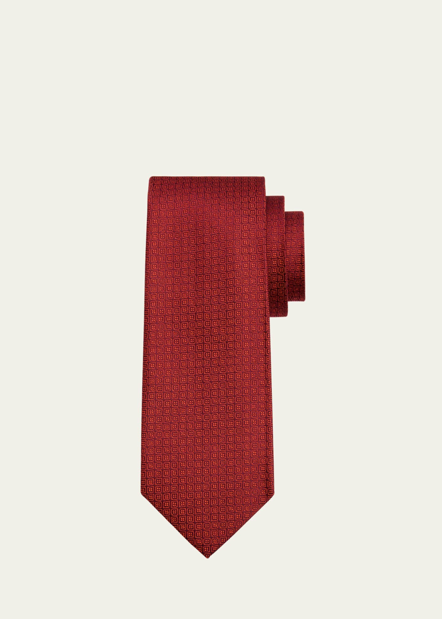 Charvet Men's Woven Diamond Silk Tie
