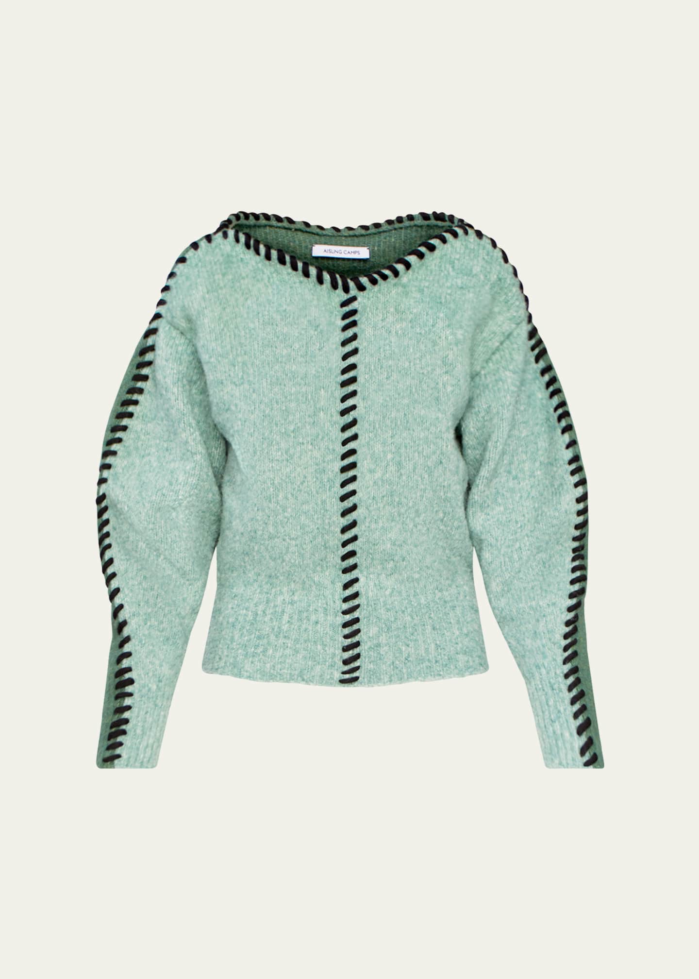 Aisling Camps Whip Stitch Wool Cropped Pullover