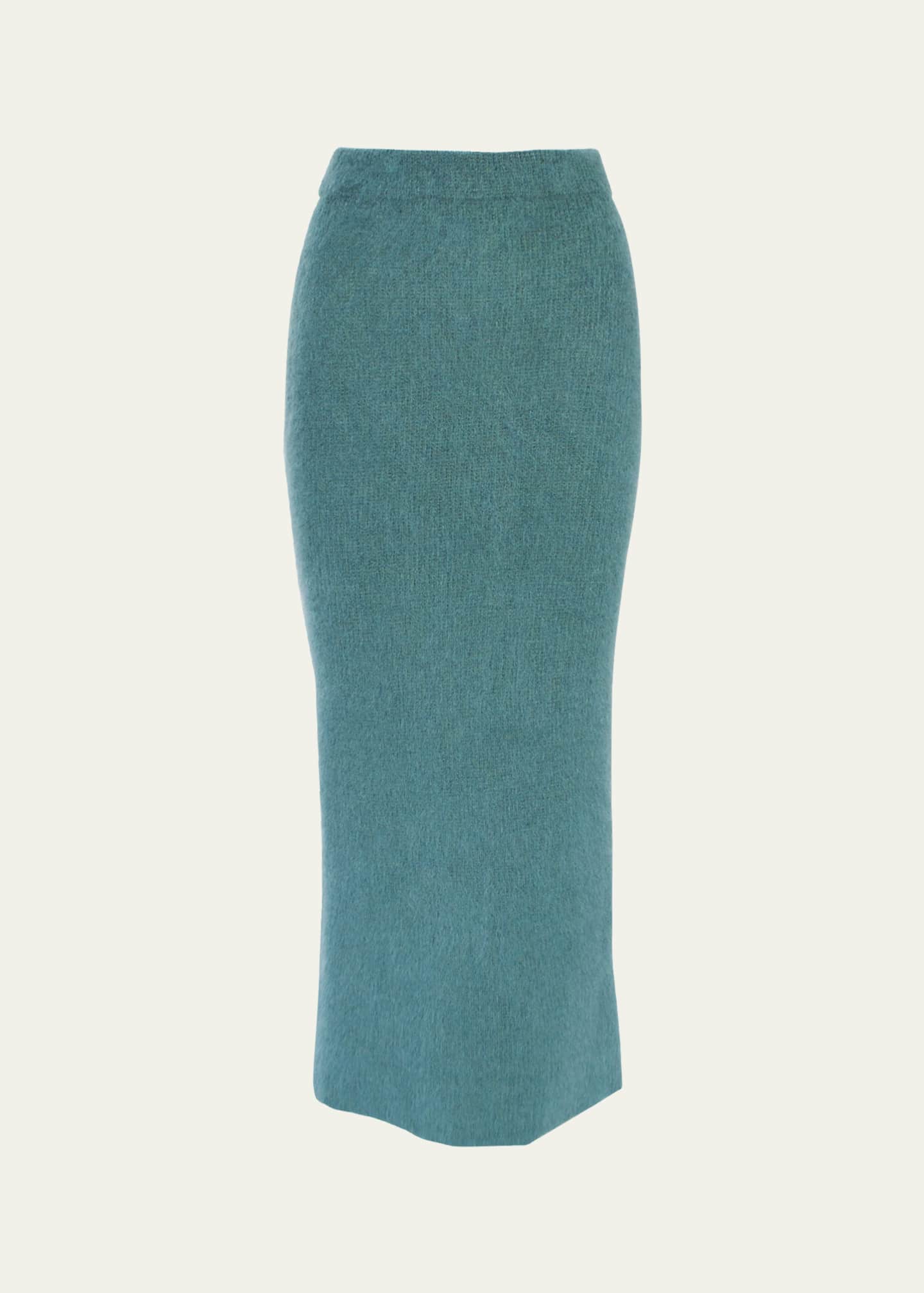 Aisling Camps Brushed Mohair Pencil Midi Skirt