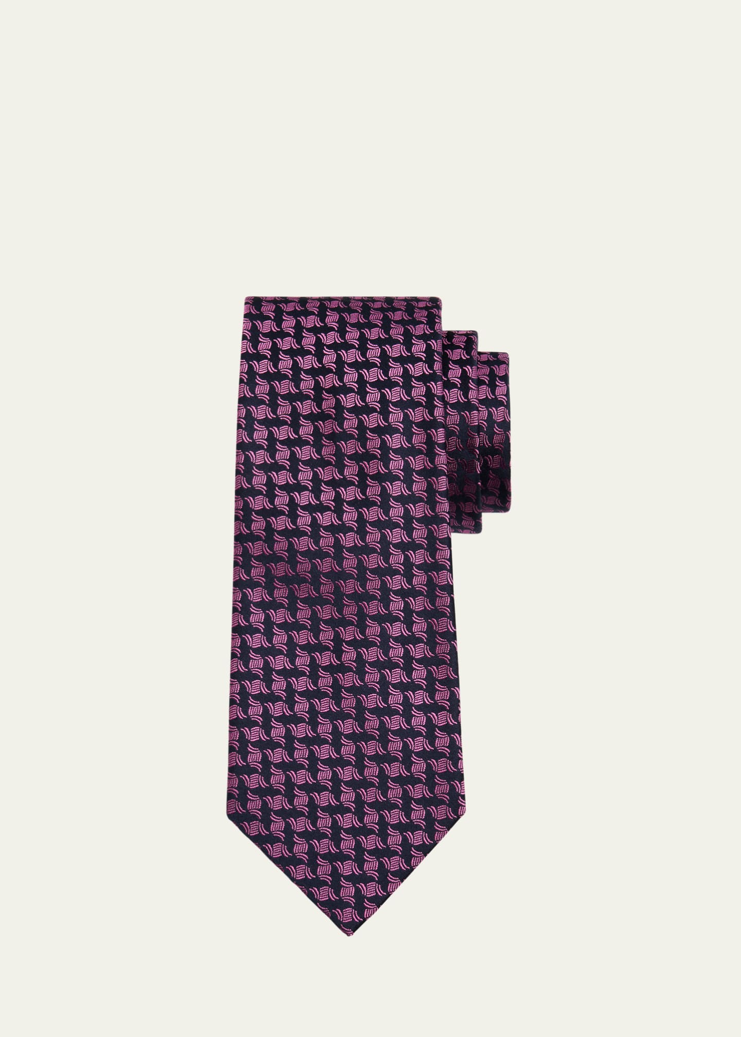 Charvet Men's Woven Geometric Silk Tie