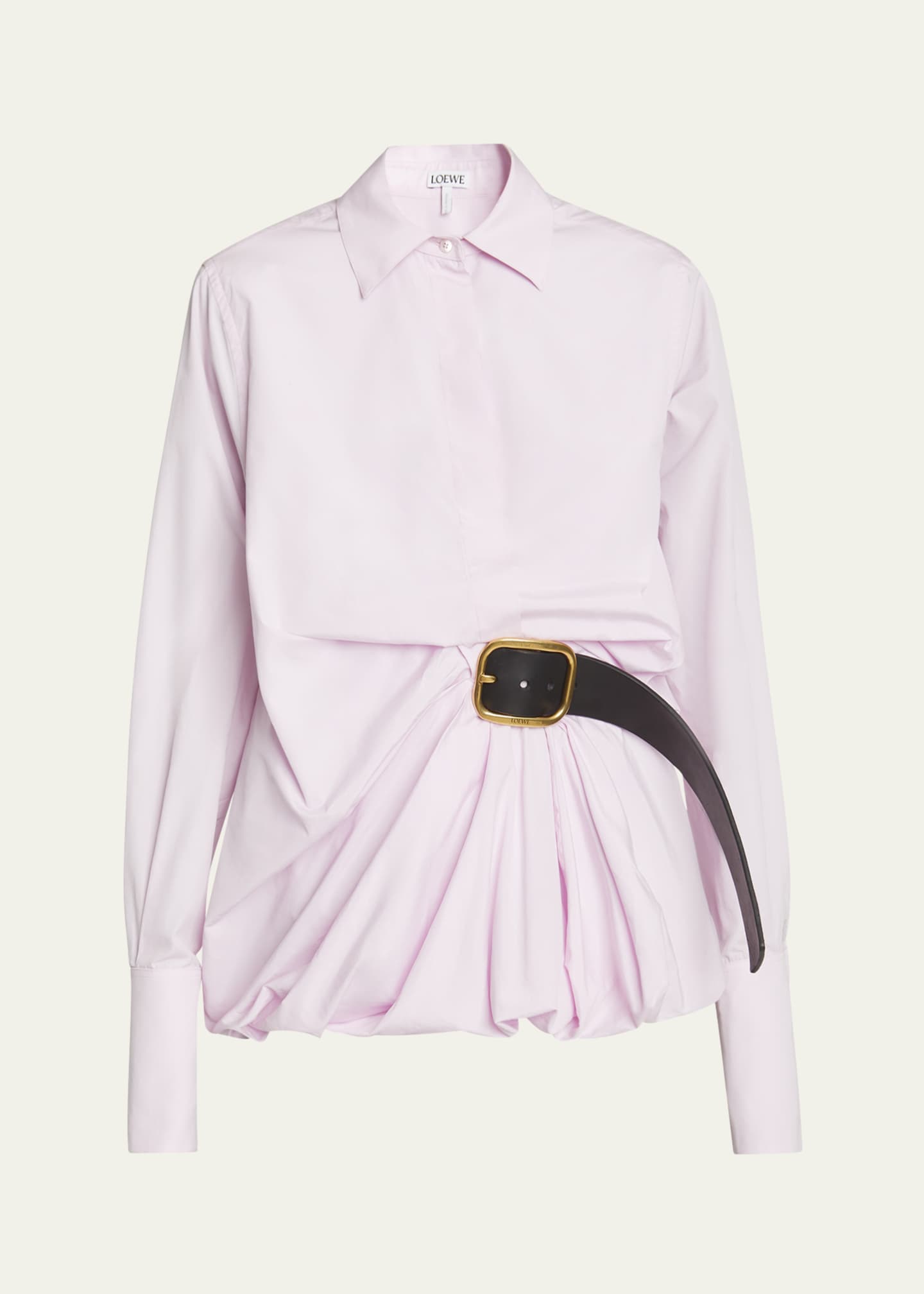 Loewe Belted Balloon-Hem Blouse Image 1 of 5