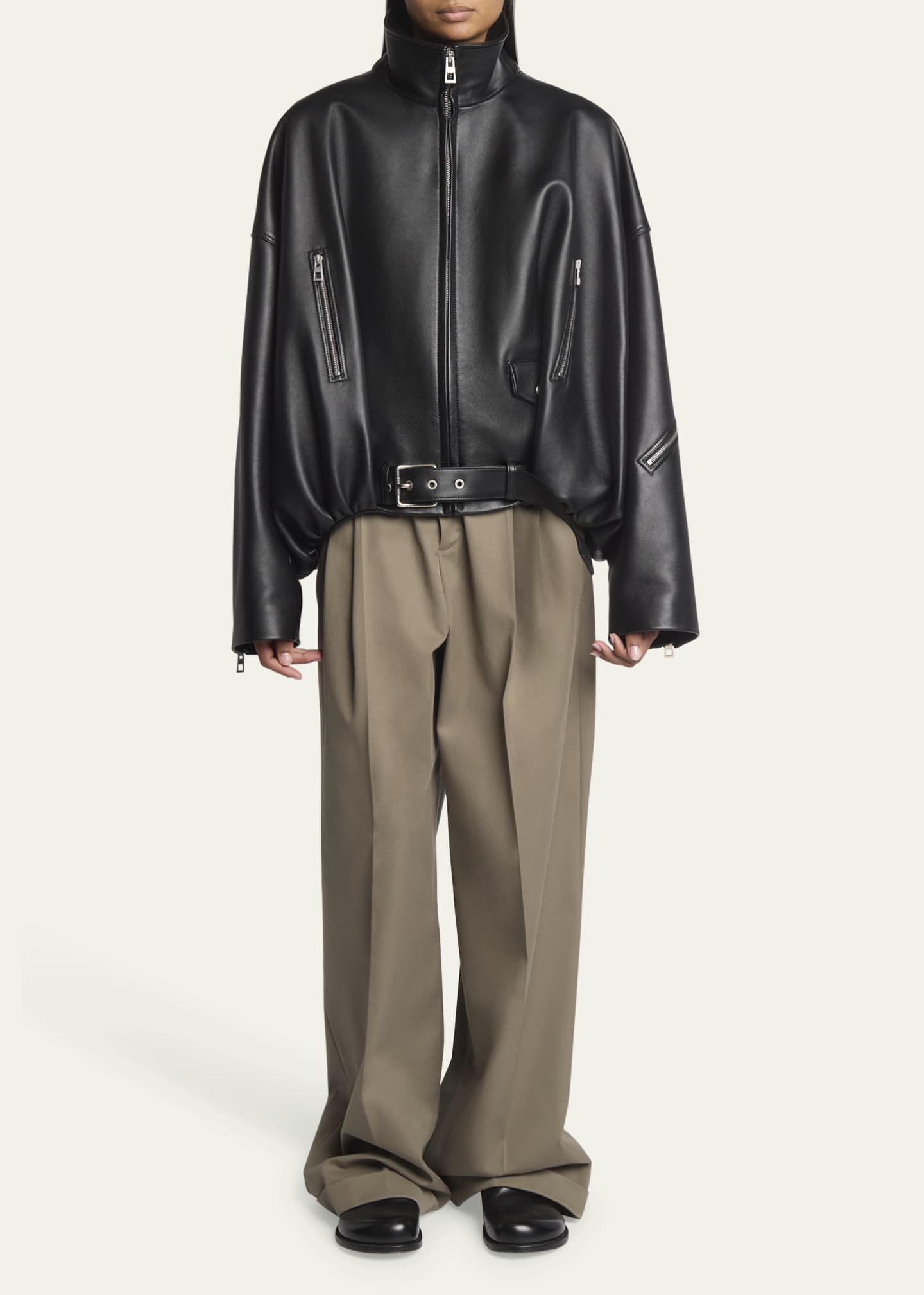 Loewe Women s Leather Balloon Jacket