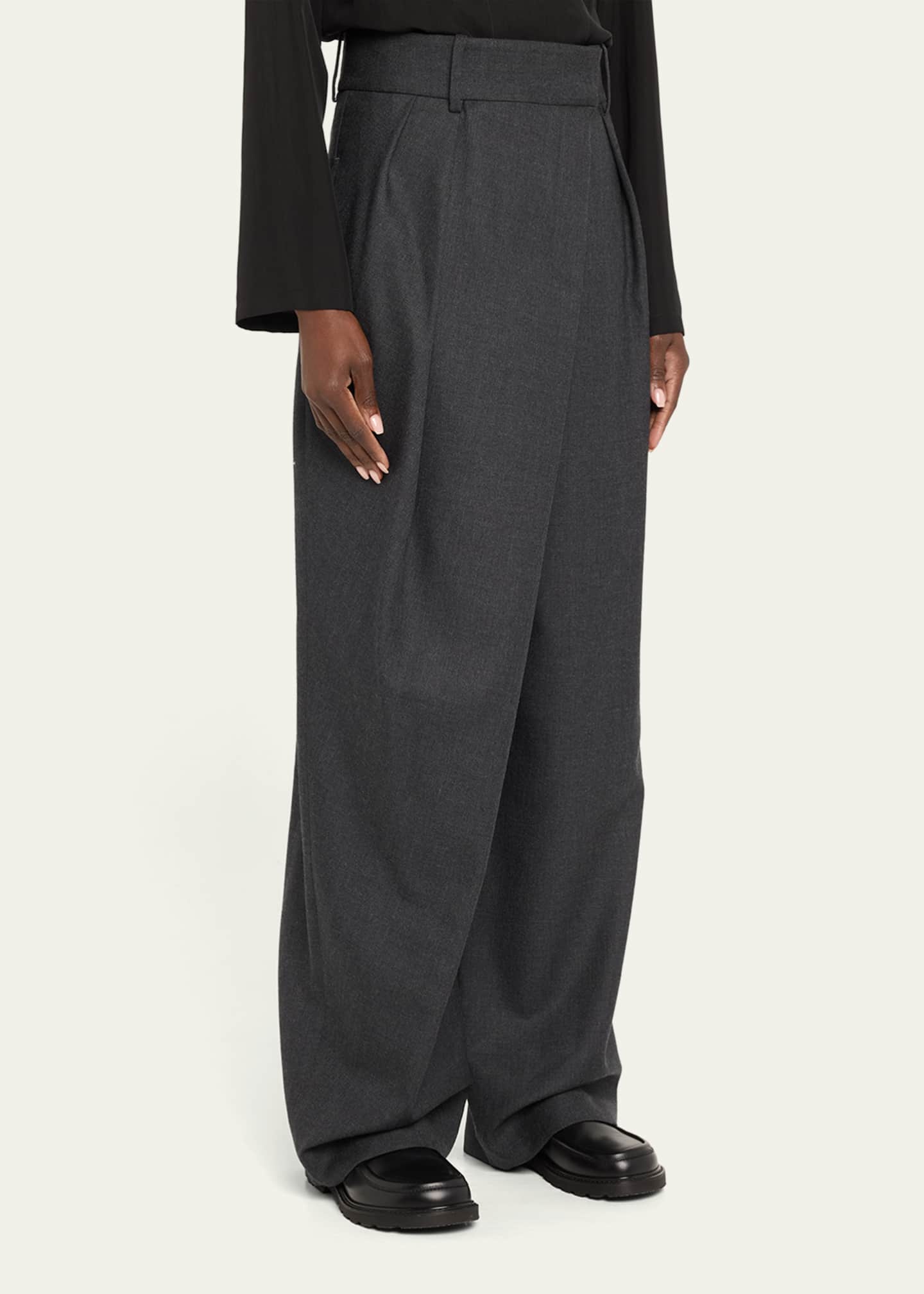 Loewe Wool-Blend Wrap Trousers Image 4 of 5