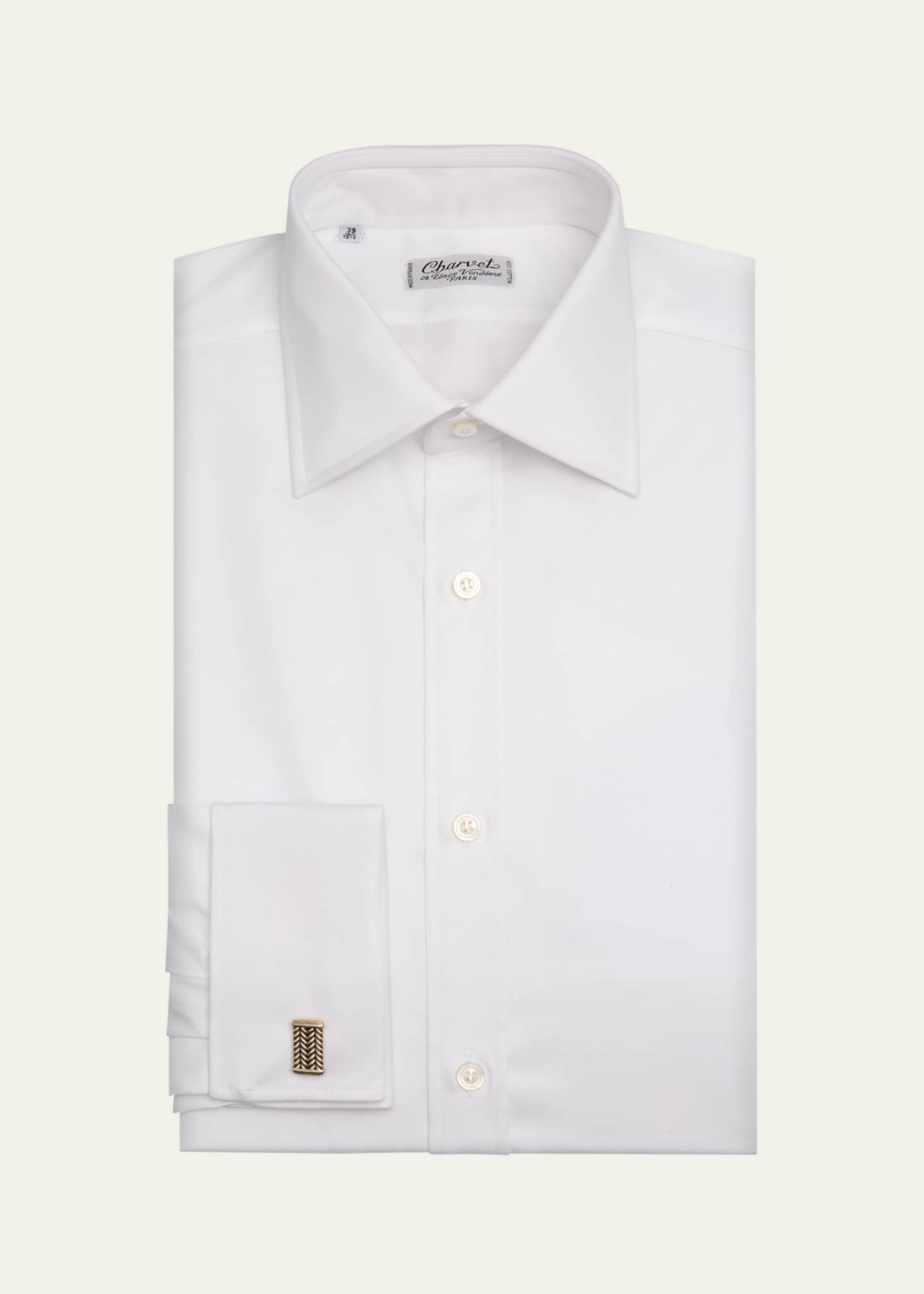 Charvet Men's Cotton Slim-Fit Dress Shirt Image 1 of 2