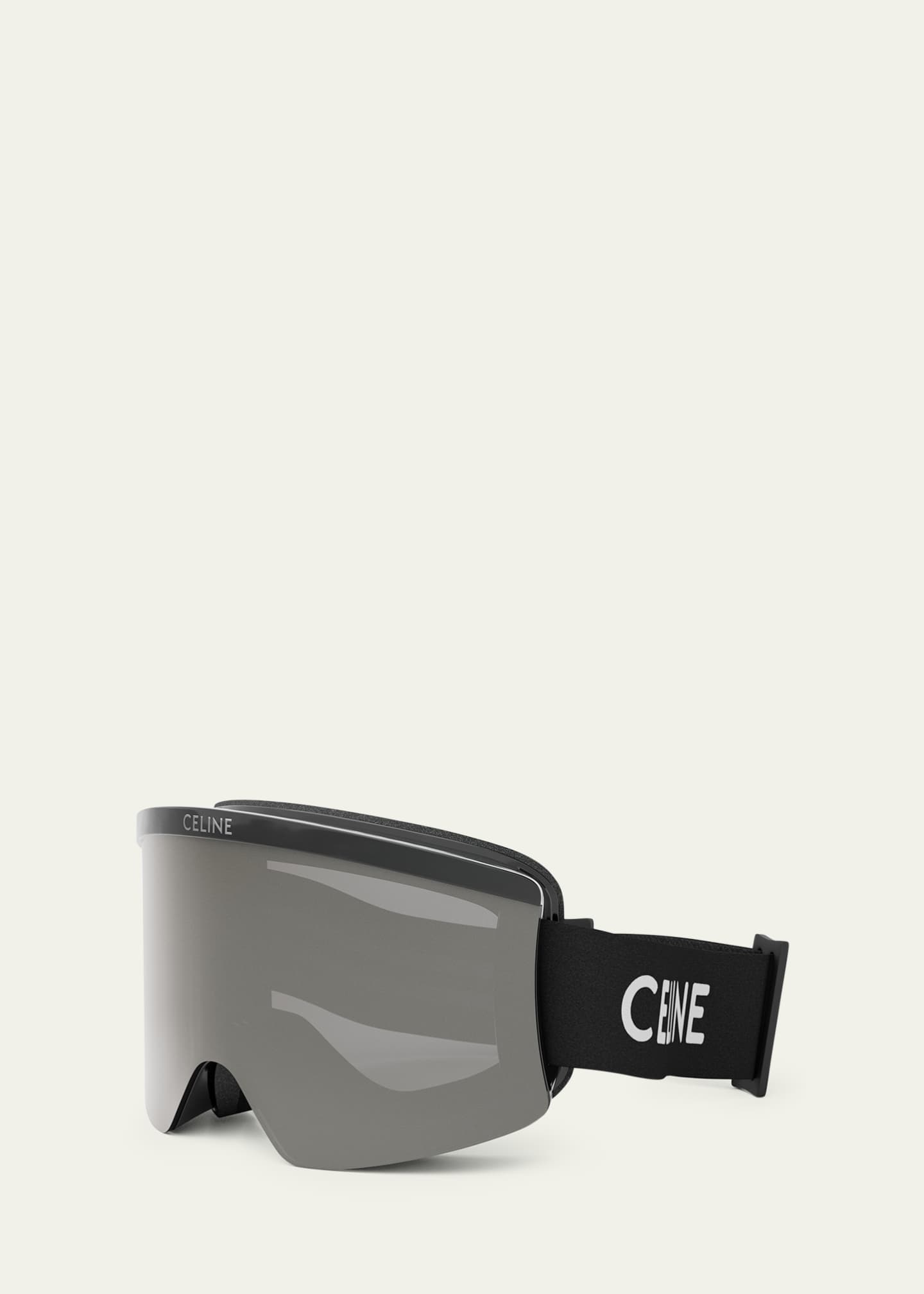 Celine Monochrome Logo-Print Ski Goggles Image 2 of 3