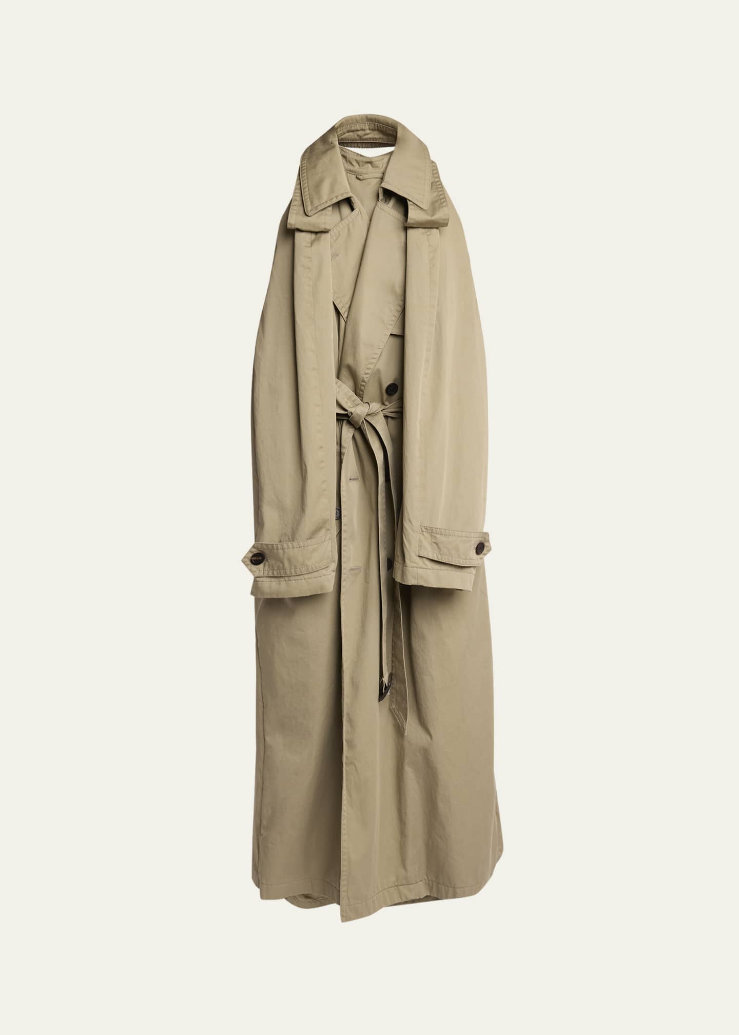 Balenciaga Suspended Halter Cotton Twill Dress Image 1 of 5