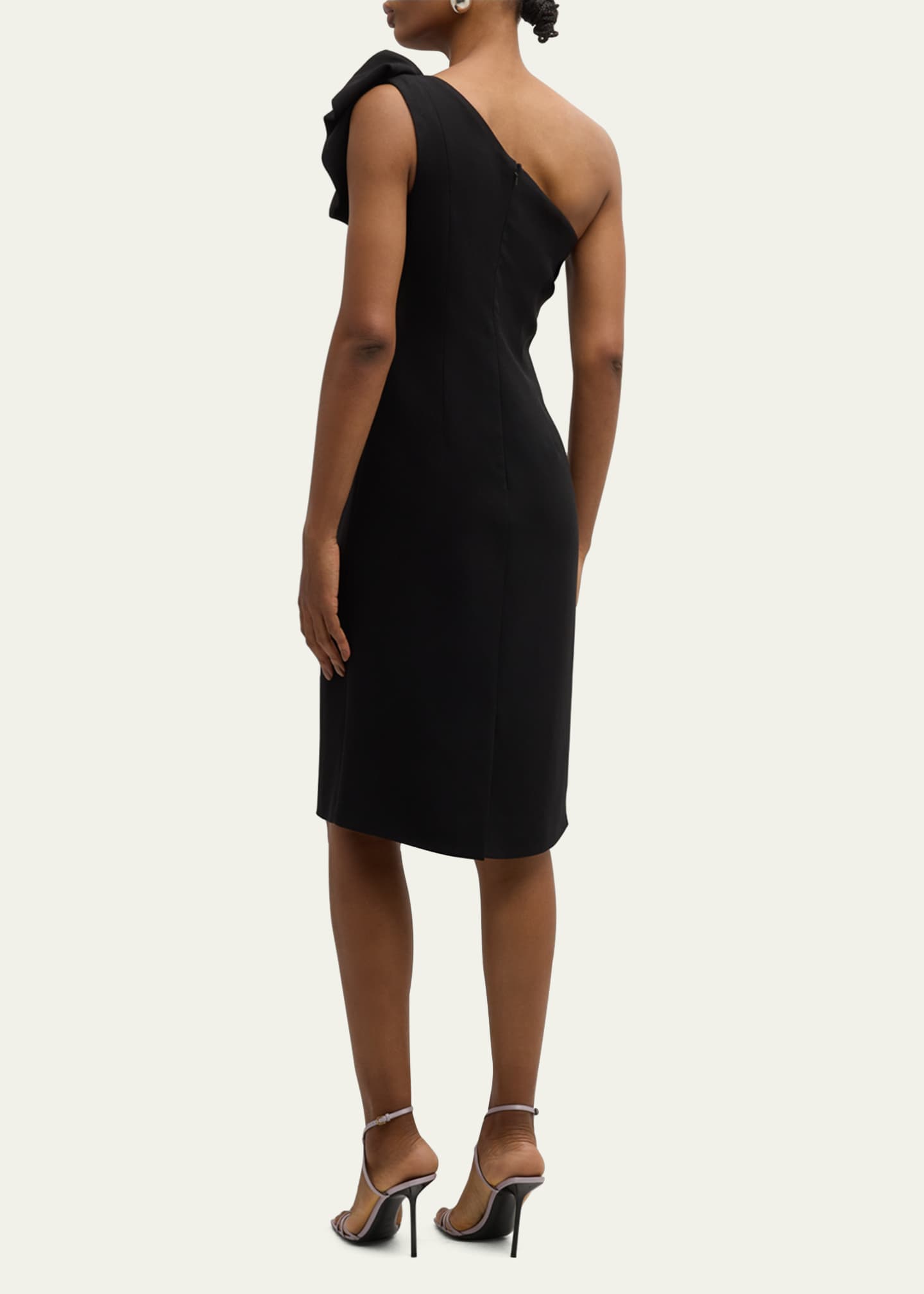 Rickie Freeman for Teri Jon Embellished Sleeveless One-Shoulder Dress Image 3 of 5