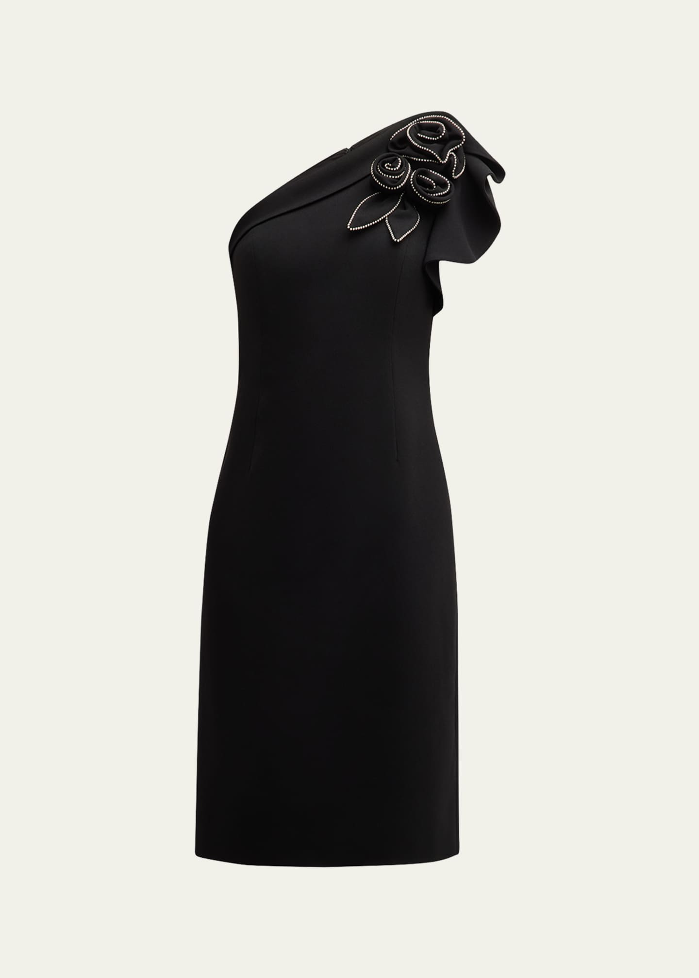 Rickie Freeman for Teri Jon Embellished Sleeveless One-Shoulder Dress Image 1 of 5