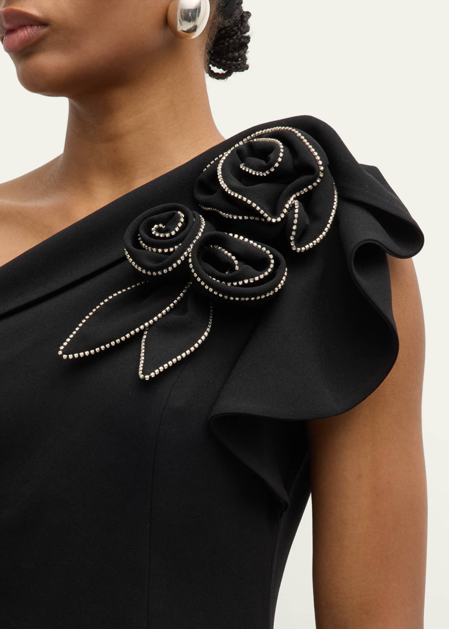 Rickie Freeman for Teri Jon Embellished Sleeveless One-Shoulder Dress Image 5 of 5