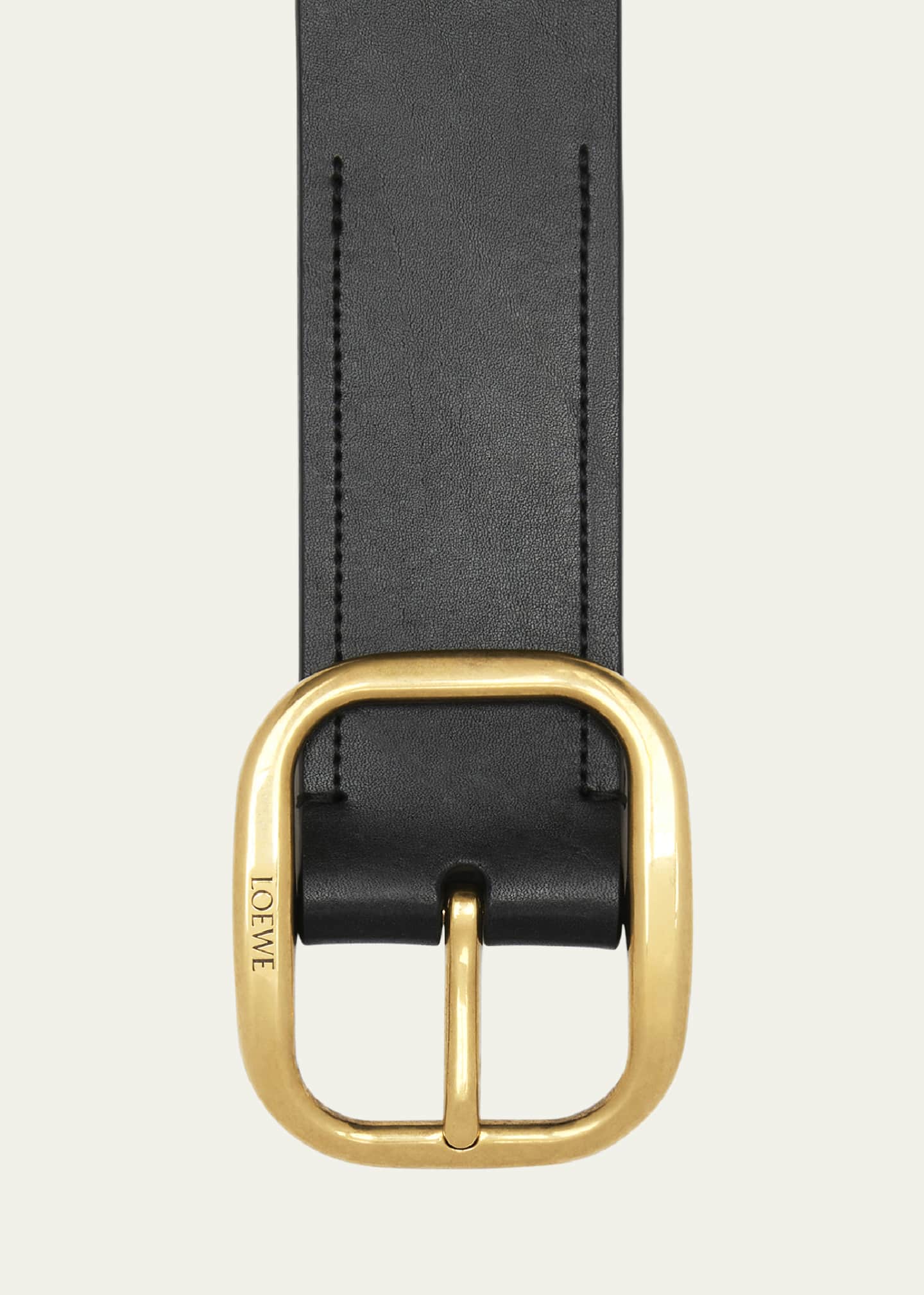 Loewe Curved Buckle Leather Belt Image 3 of 3