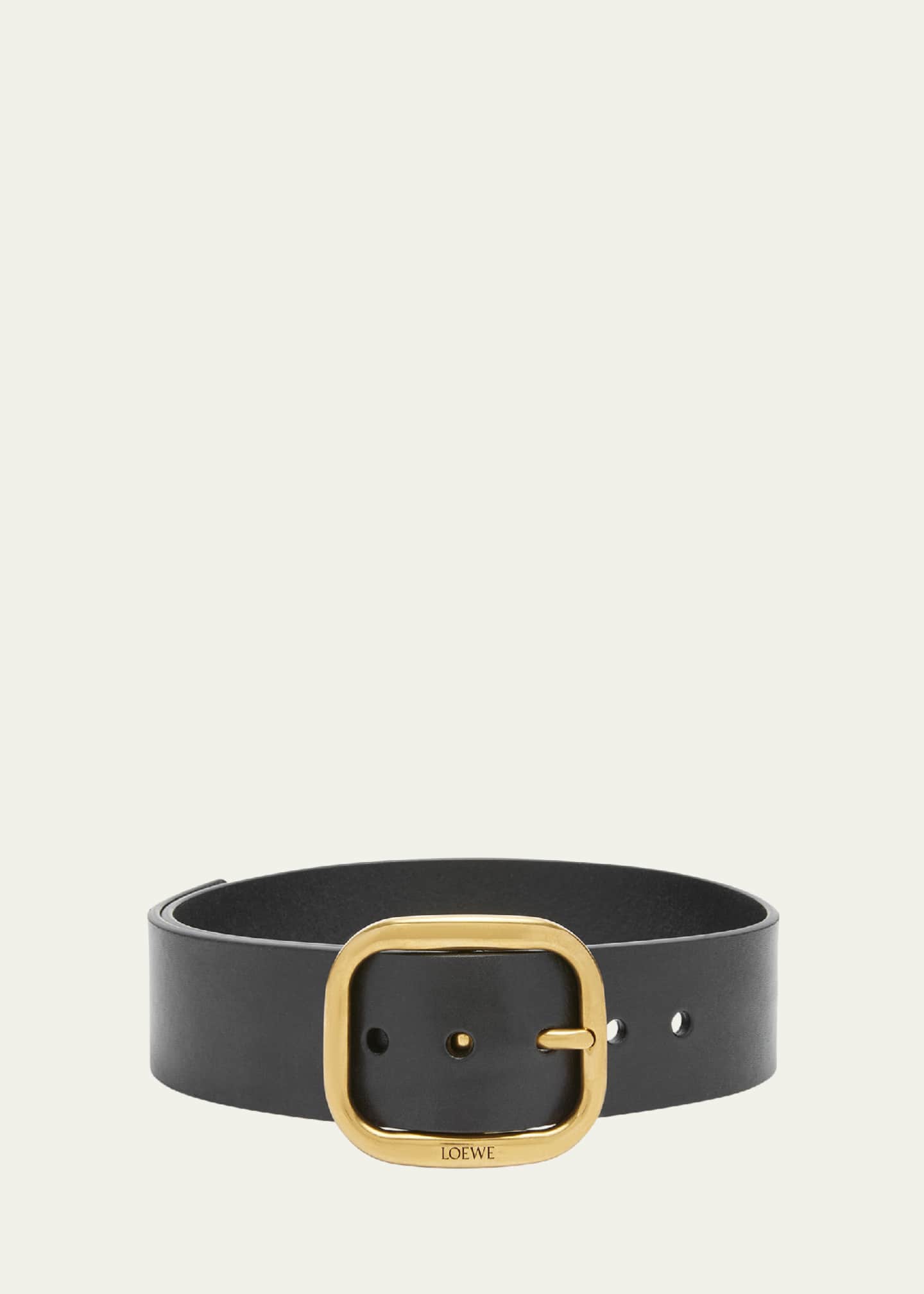 Loewe Curved Buckle Leather Belt Image 1 of 3