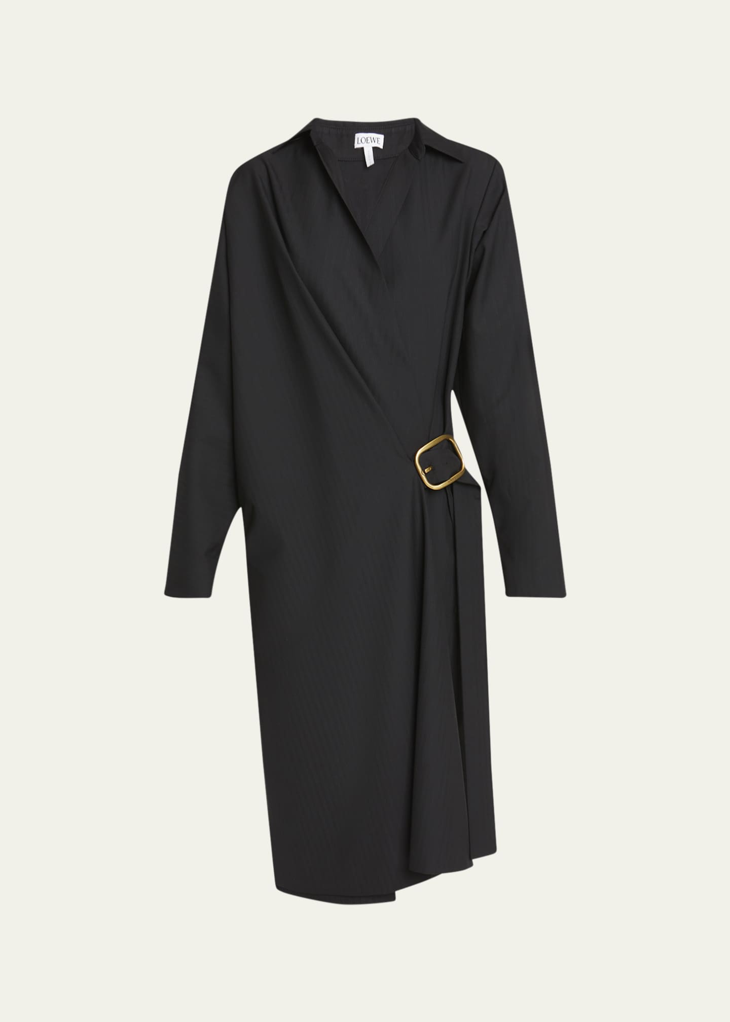 Loewe Belted Midi Dress Black 36 FR