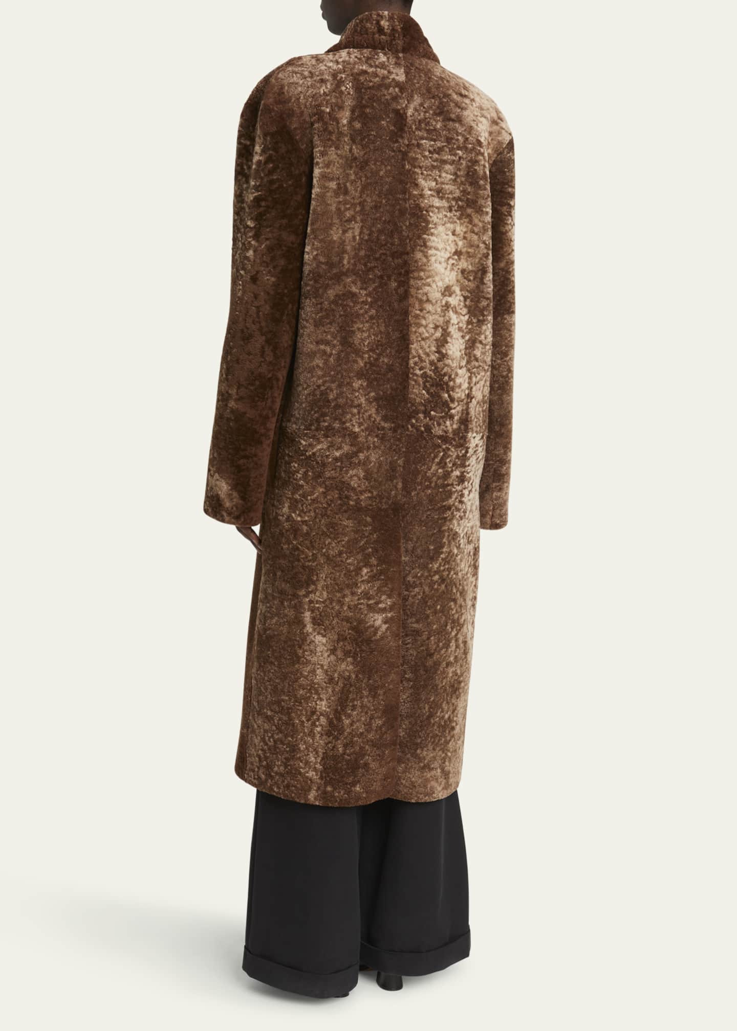 Loewe Double-Breasted Shearling Coat Image 3 of 5