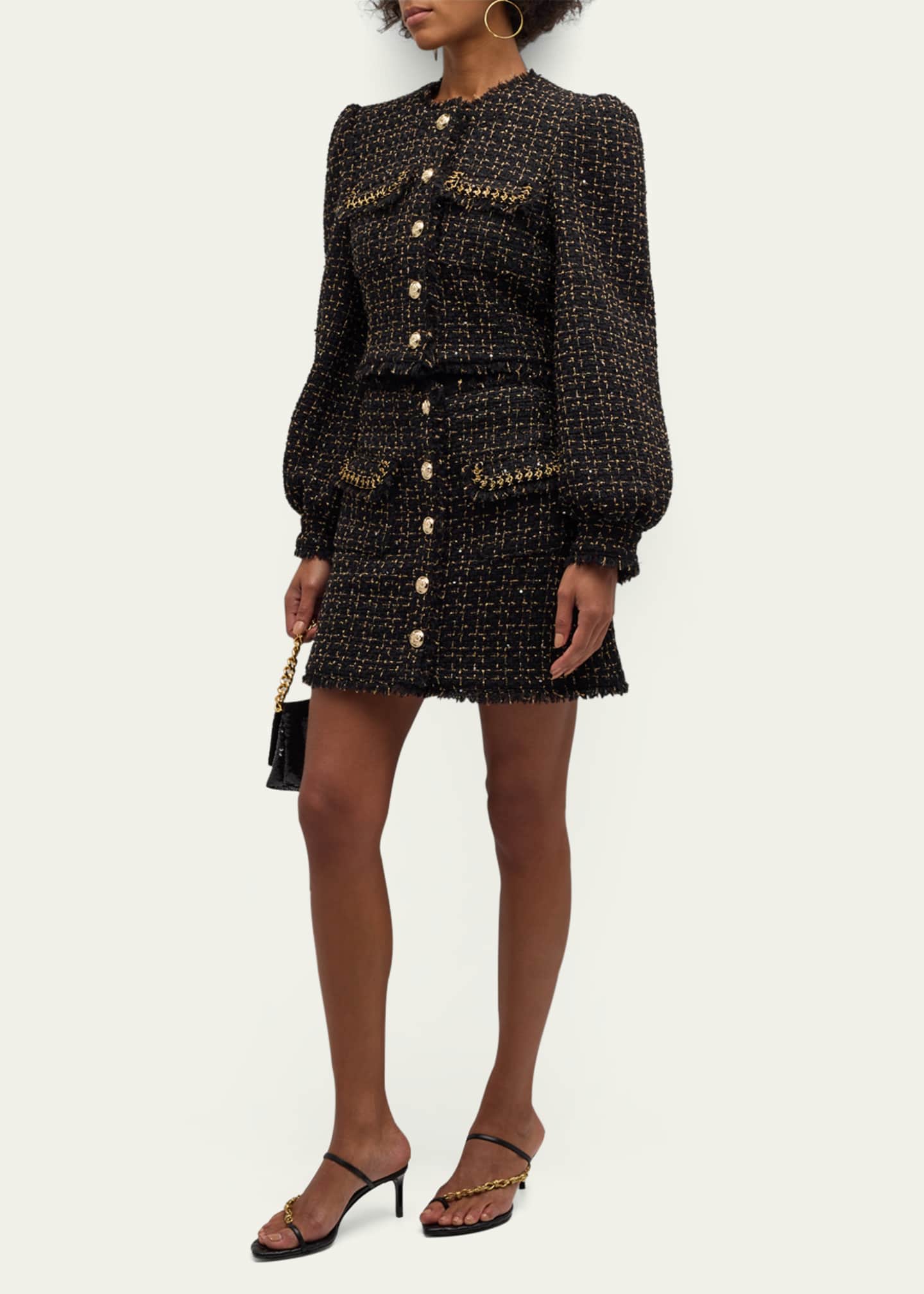 Cinq a Sept Bess Cropped Tweed Jacket Image 2 of 5