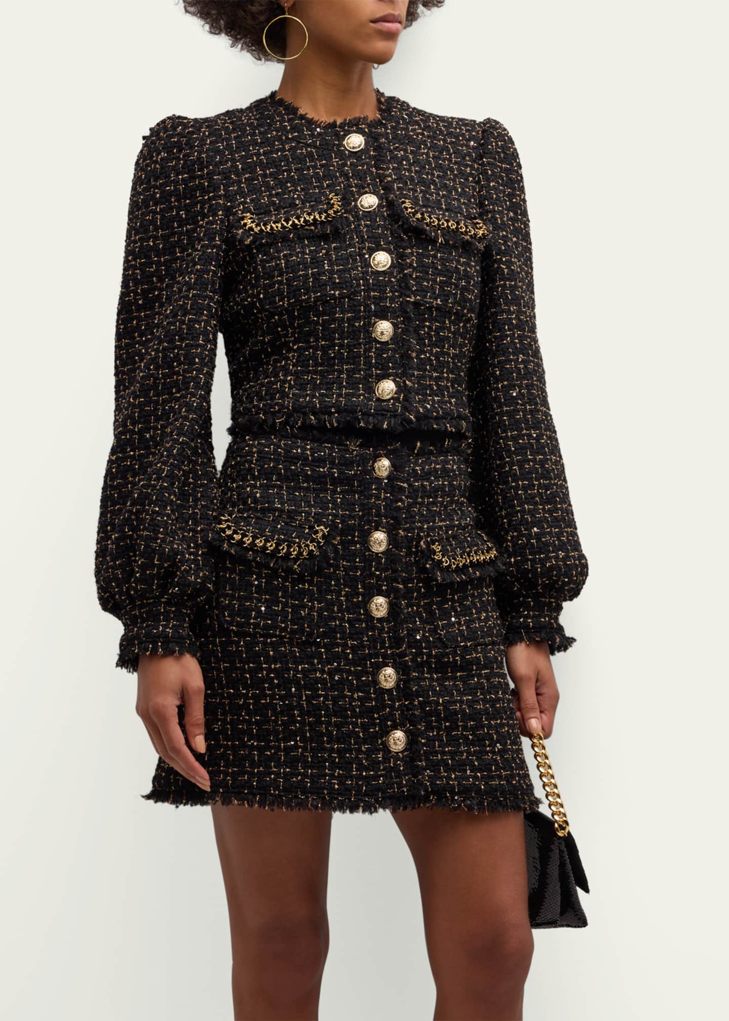Cinq a Sept Bess Cropped Tweed Jacket Image 4 of 5