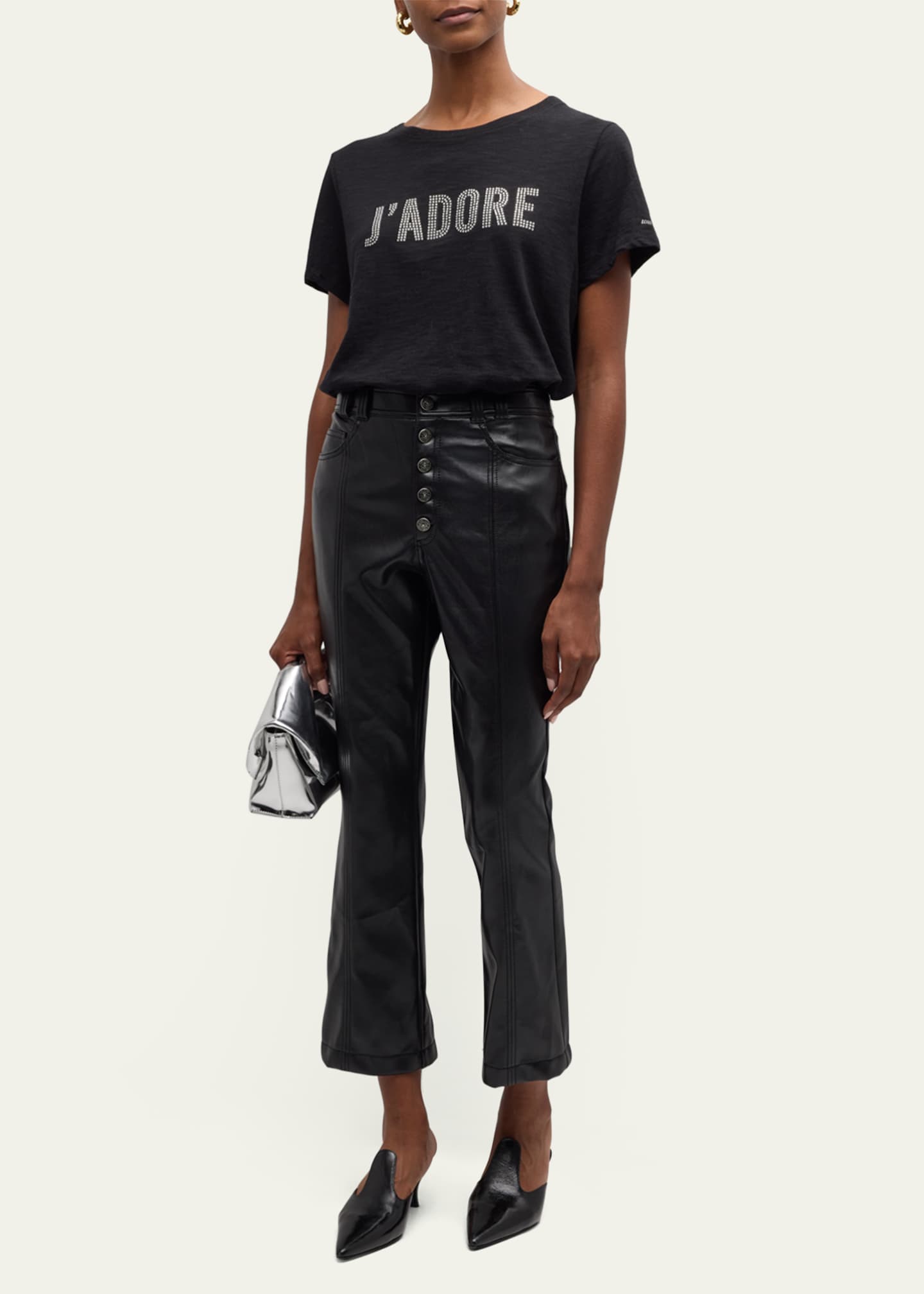 Cinq a Sept Wallace Faux Leather Bootcut Ankle Pants Image 2 of 5