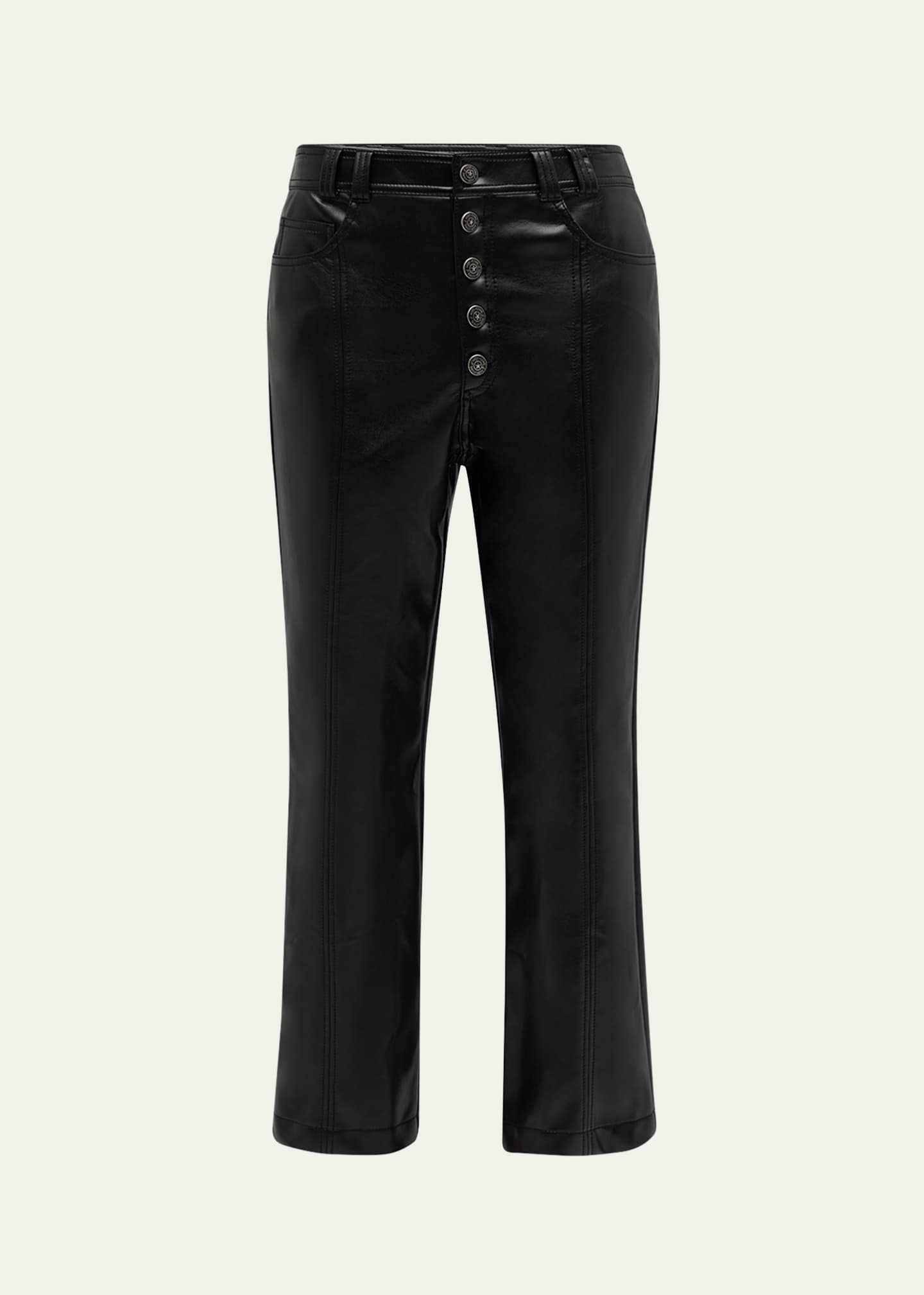 Cinq a Sept Wallace Faux Leather Bootcut Ankle Pants Image 1 of 5