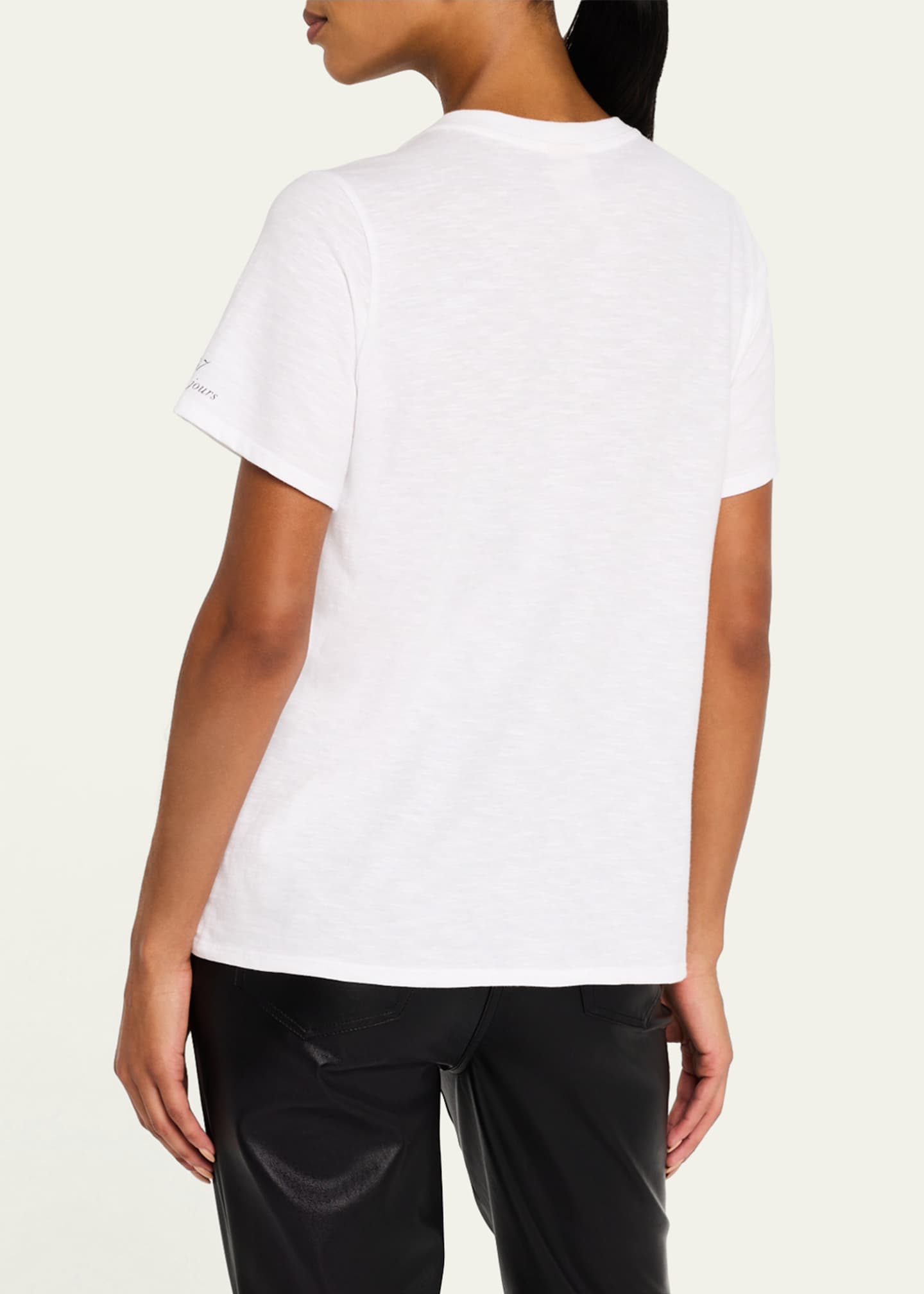 Cinq a Sept Bonjour Paris Crewneck Graphic Tee Image 3 of 5