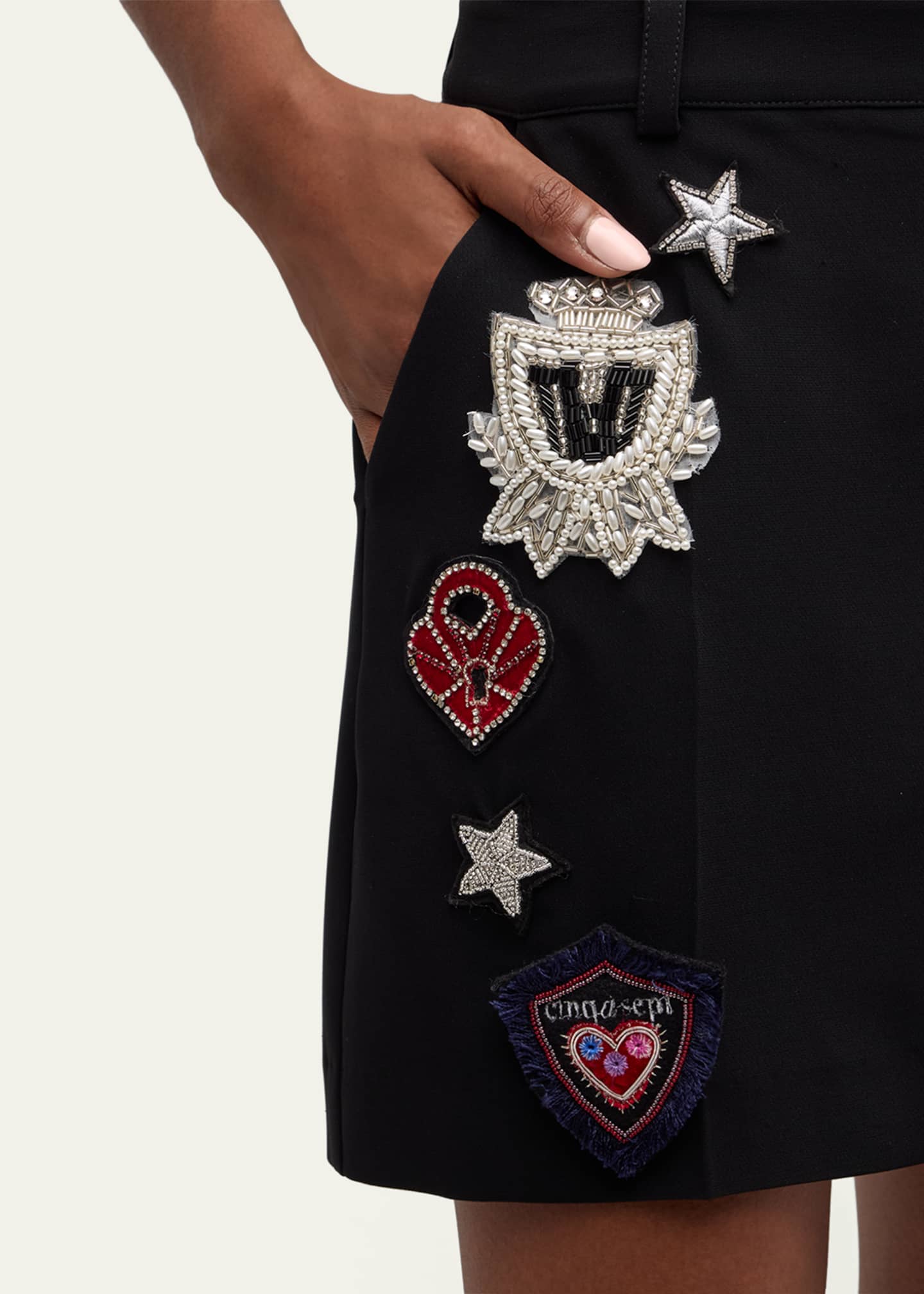 Cinq a Sept Heritage Patch Marie Mini Skort Image 5 of 5