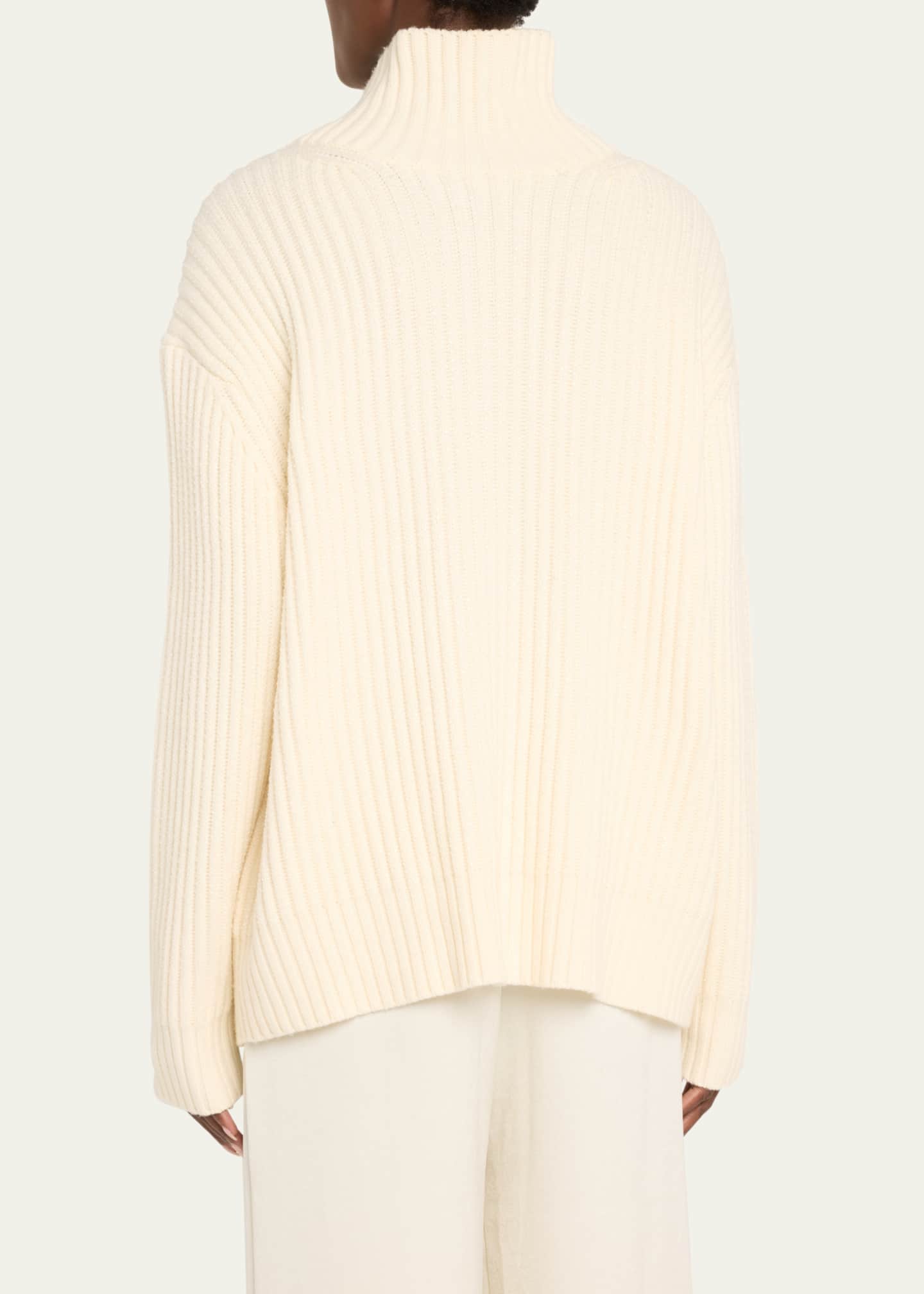 Lela Rose Rhinestone Turtleneck Sweater
