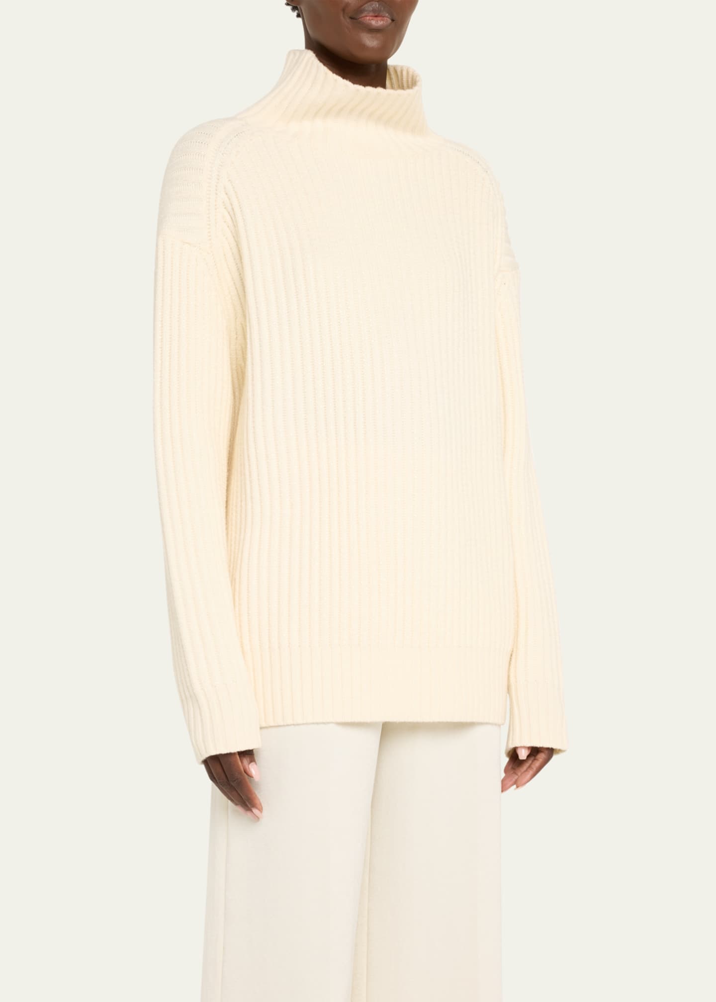 Lela Rose Rhinestone Turtleneck Sweater