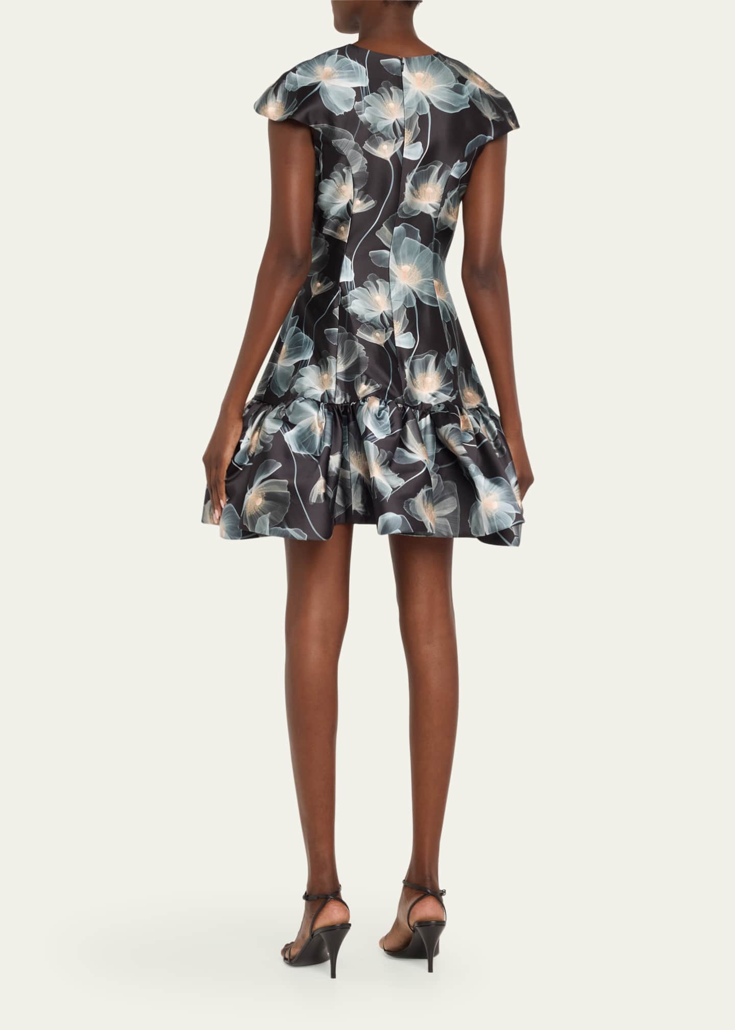Bach Mai Floral Print Flared Mini Dress Image 3 of 5