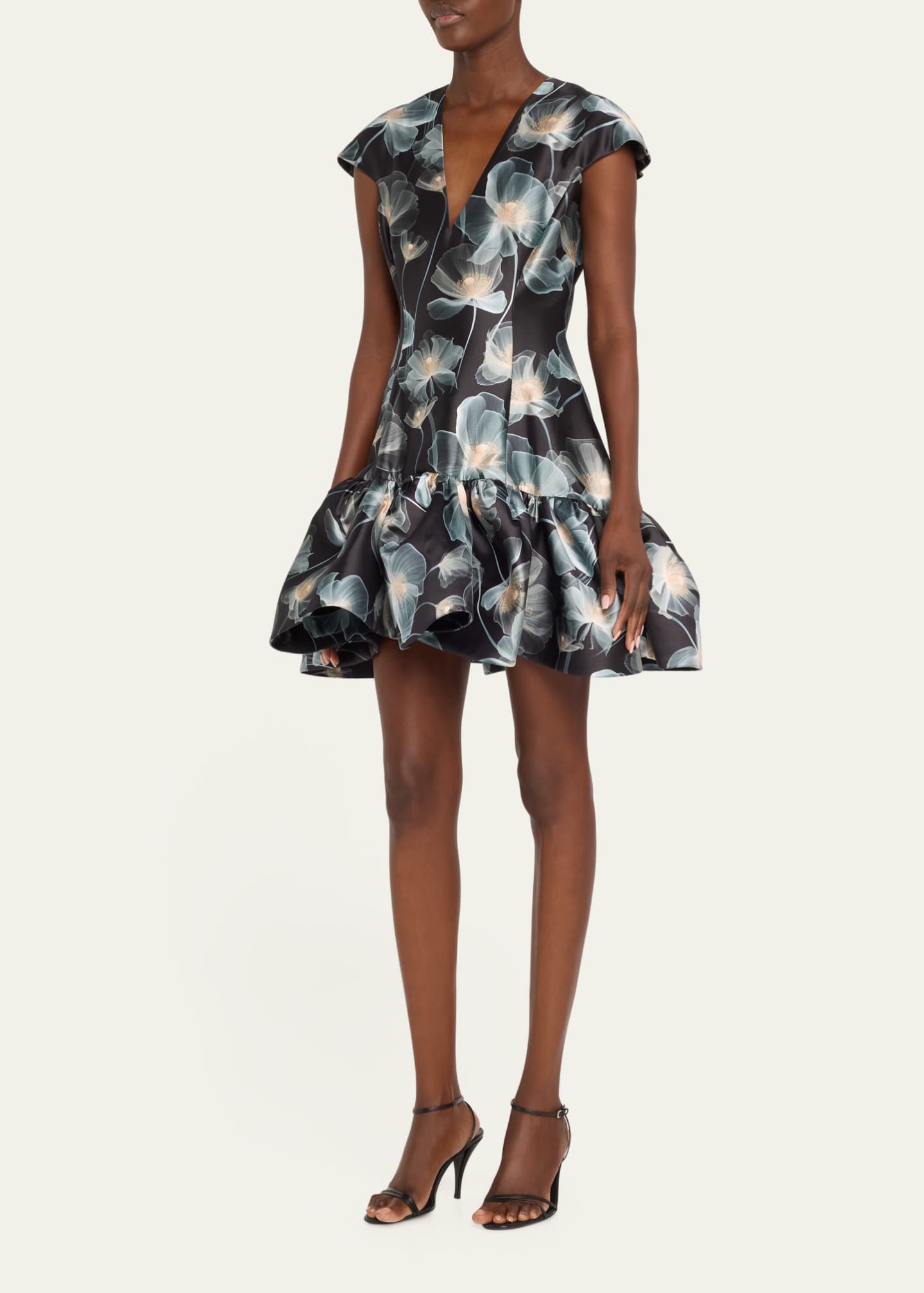 Bach Mai Floral Print Flared Mini Dress Image 4 of 5