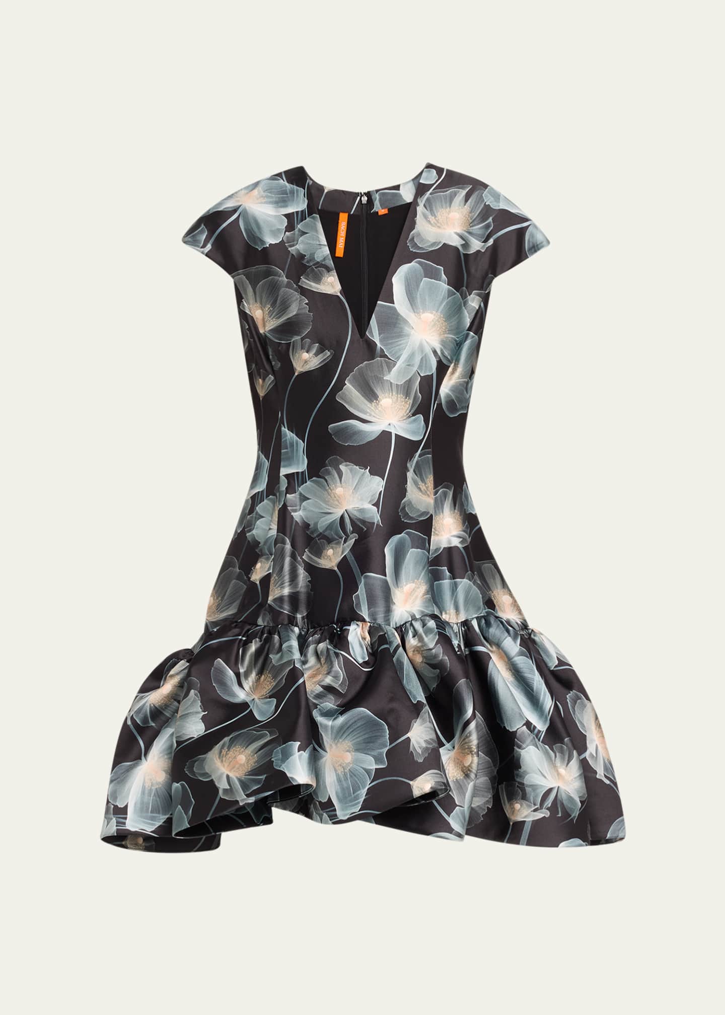 Bach Mai Floral Print Flared Mini Dress Image 1 of 5
