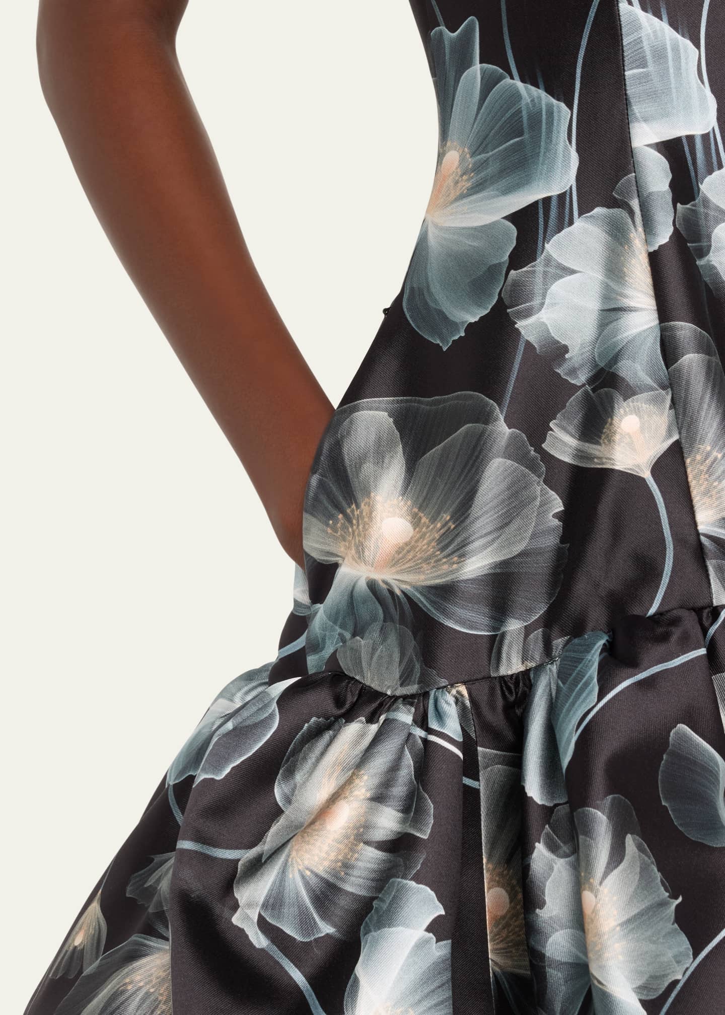 Bach Mai Floral Print Flared Mini Dress Image 5 of 5