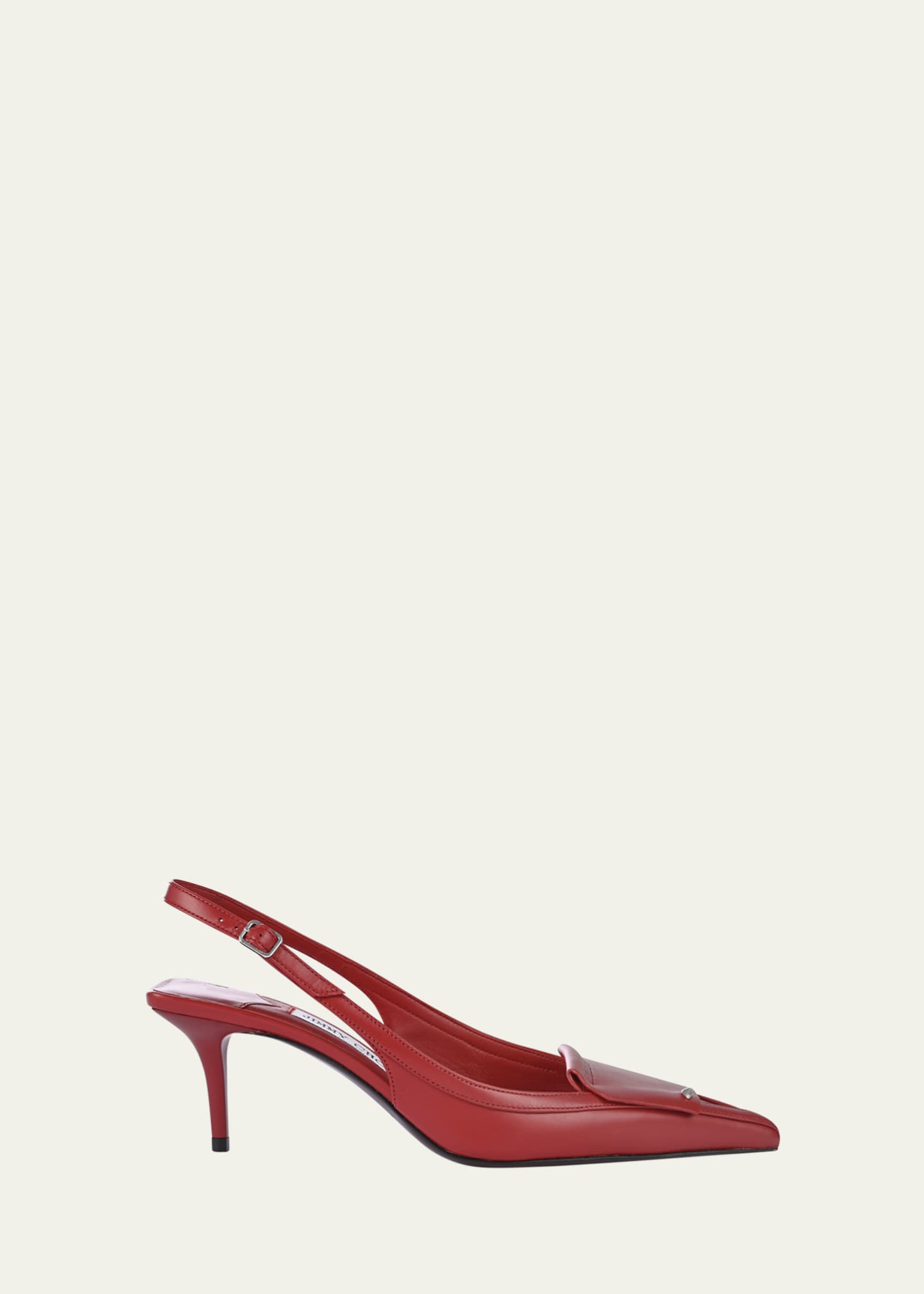 Jimmy Choo Frances Leather Fold Slingback Pumps
