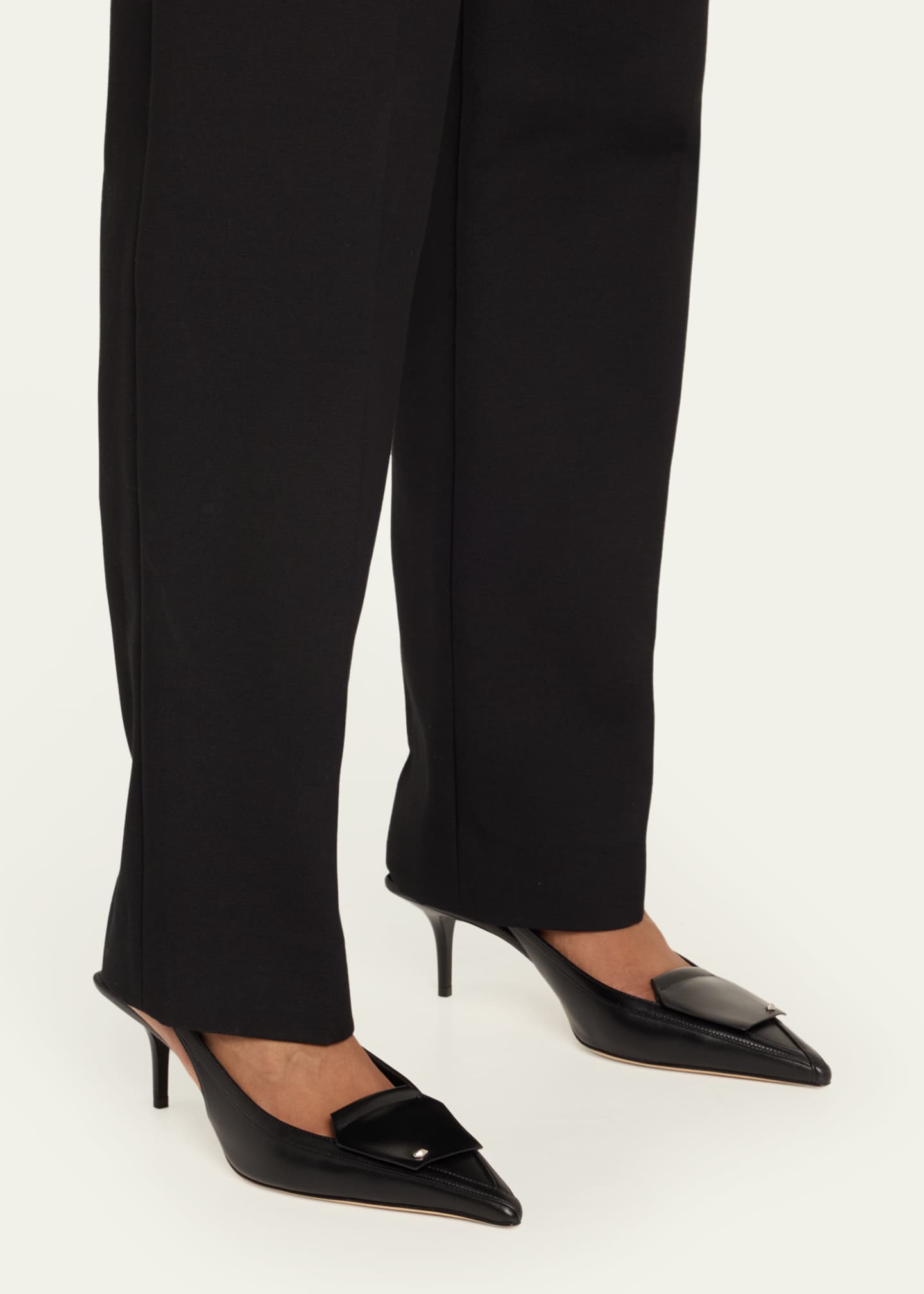 Frances Leather Fold Slingback Pumps