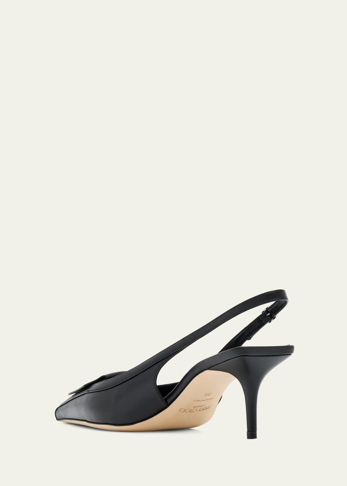 Frances Leather Fold Slingback Pumps