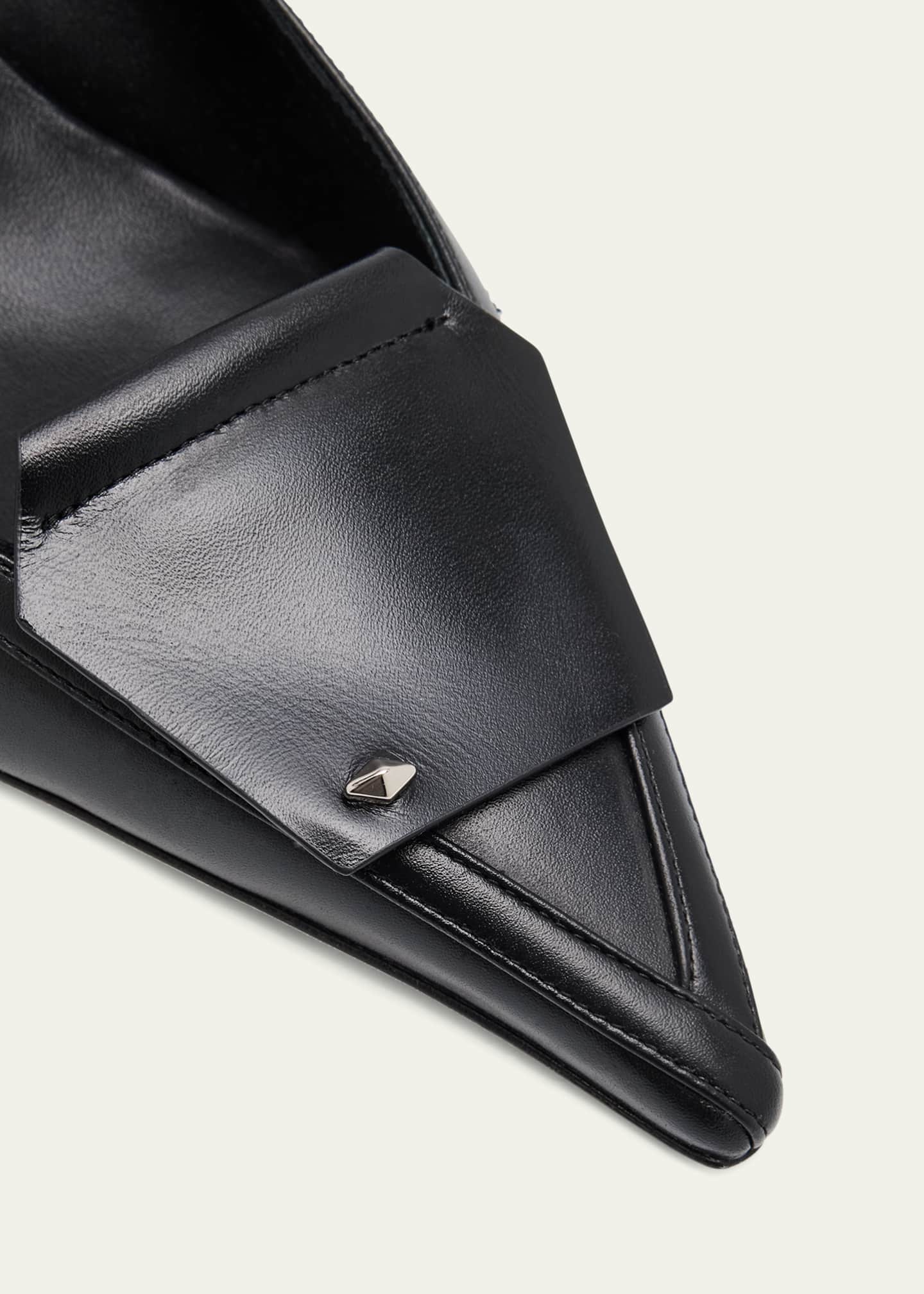 Frances Leather Fold Slingback Pumps