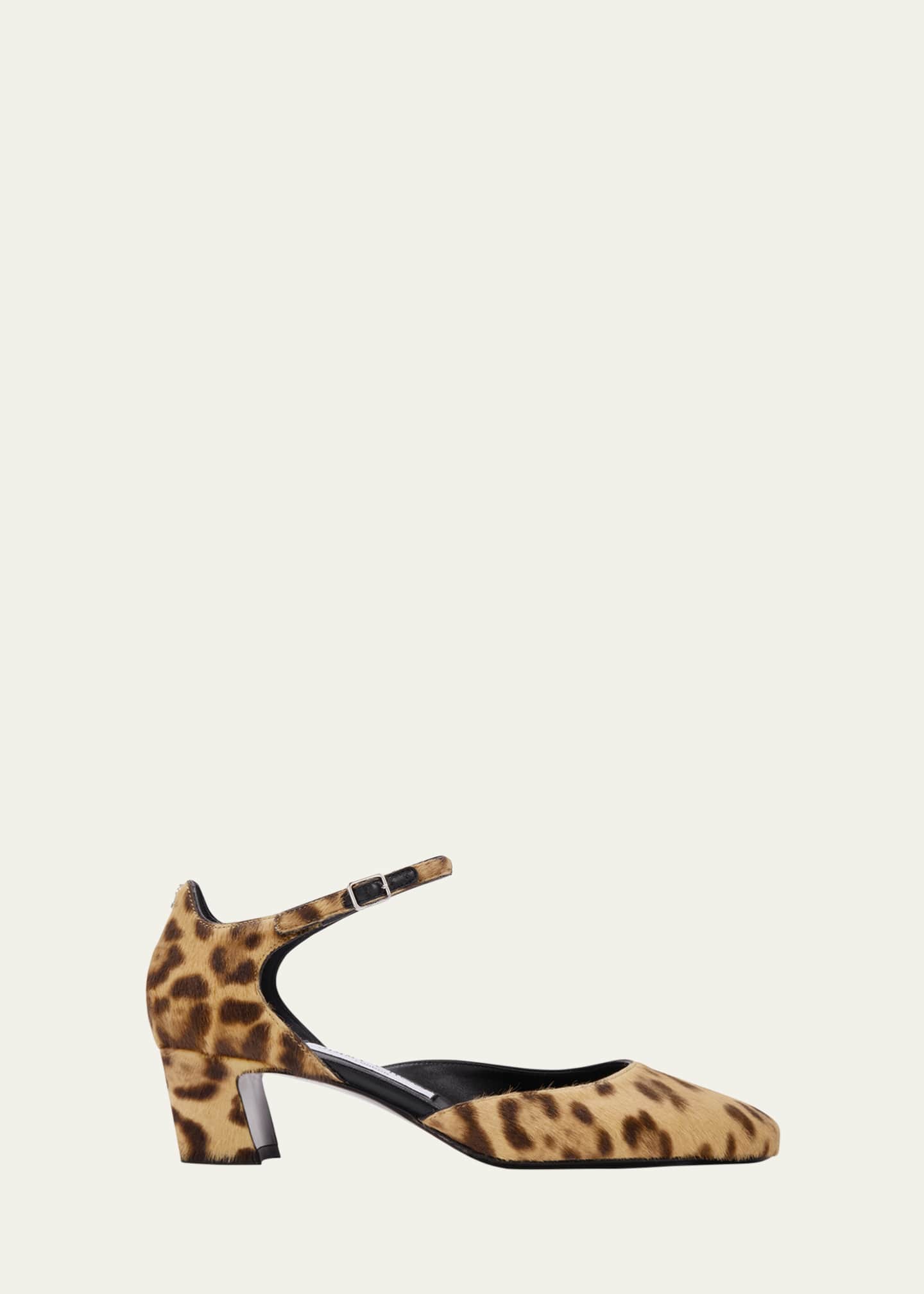 Pixie Leather & Calf Hair Pumps
