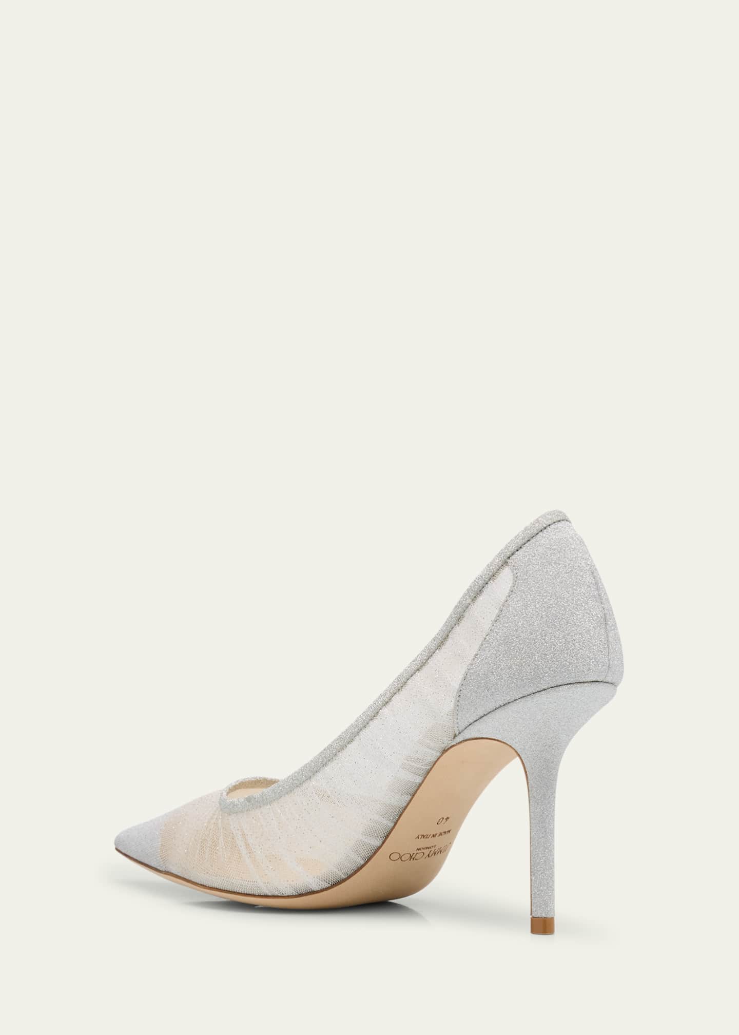 Jimmy Choo Love 85mm Glitter Tulle Pumps Image 4 of 6