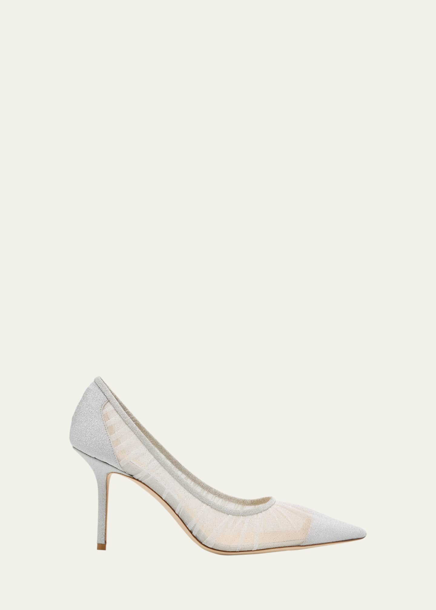 Jimmy Choo Love 85mm Glitter Tulle Pumps - Bergdorf Goodman