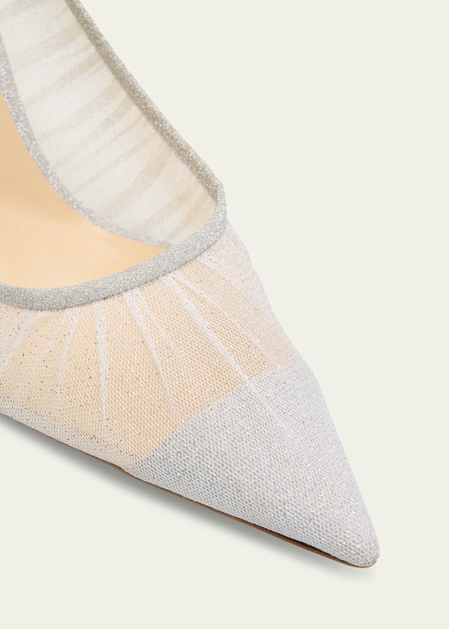 Jimmy Choo Love 85mm Glitter Tulle Pumps - Bergdorf Goodman