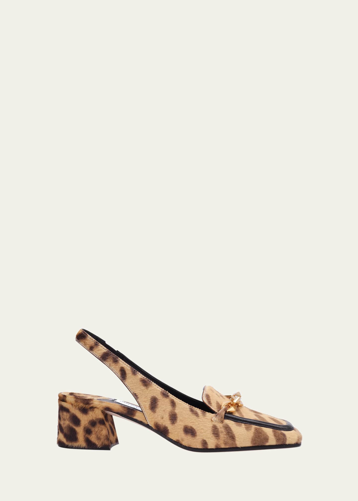 Tilda Chain Calf Hair Loafer Pumps