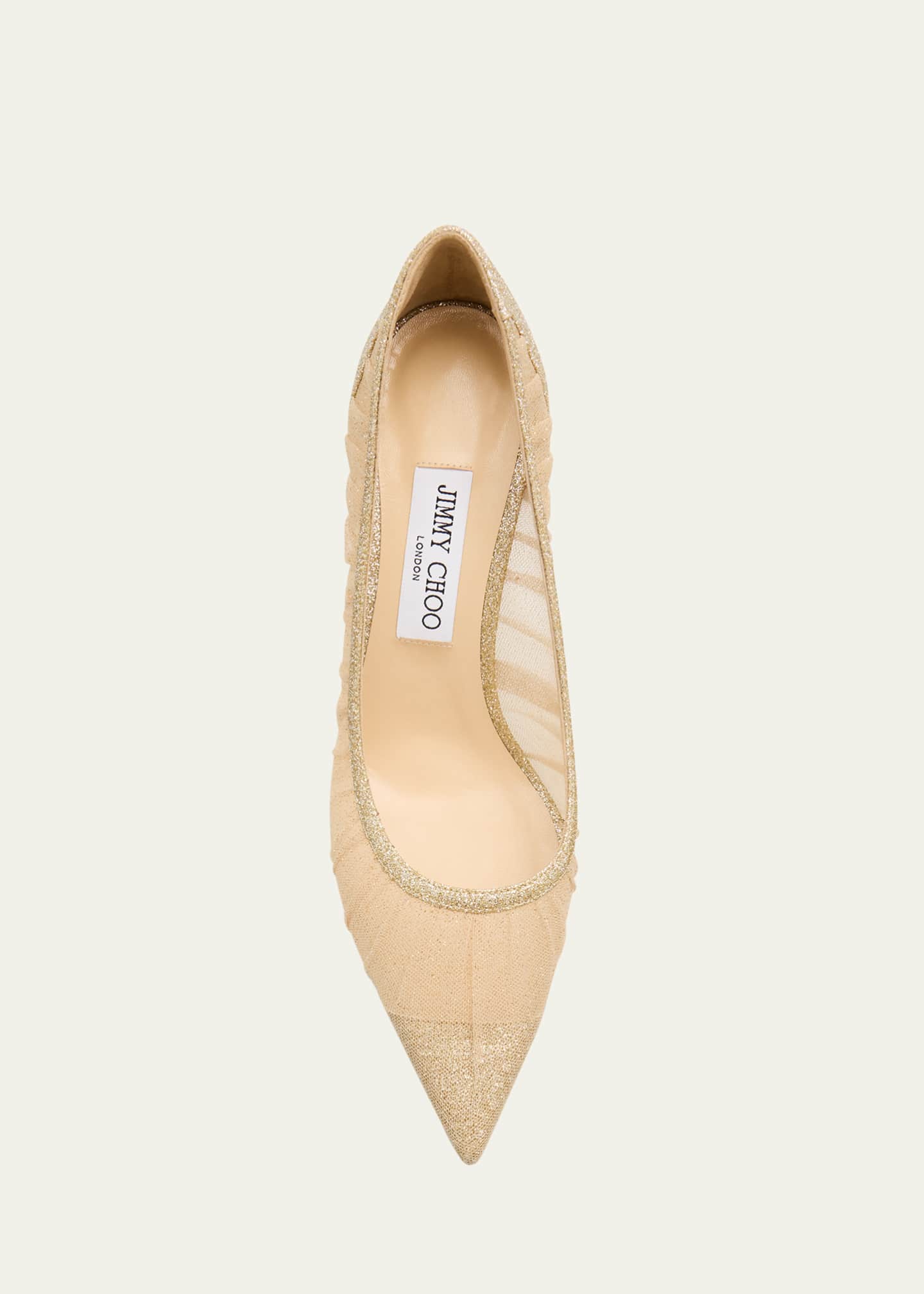 Jimmy Choo Love 85mm Glitter Tulle Pumps Image 5 of 5