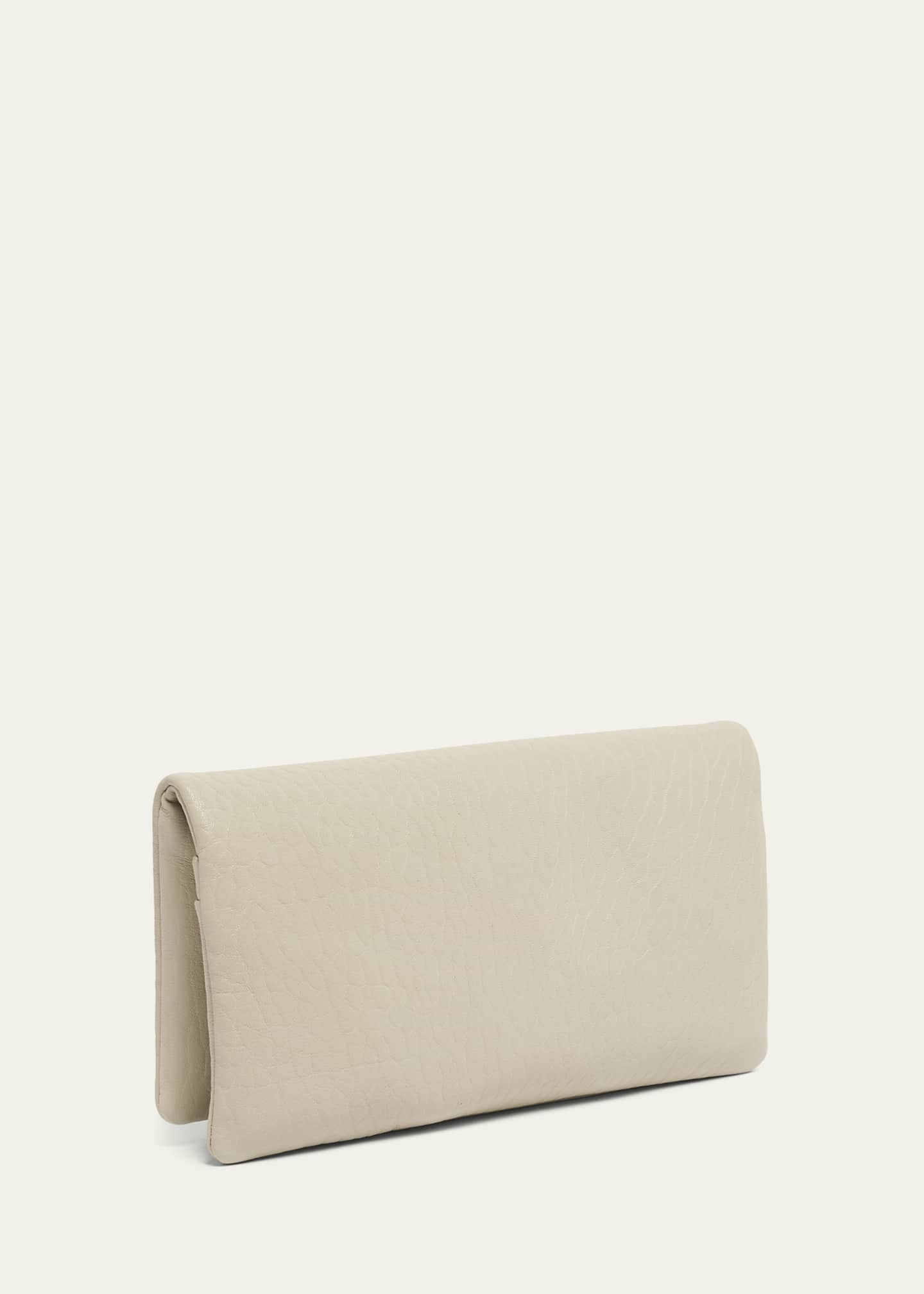 Saint Laurent Calypso Small YSL Pouch Clutch Bag in Calfskin Leather Image 3 of 5