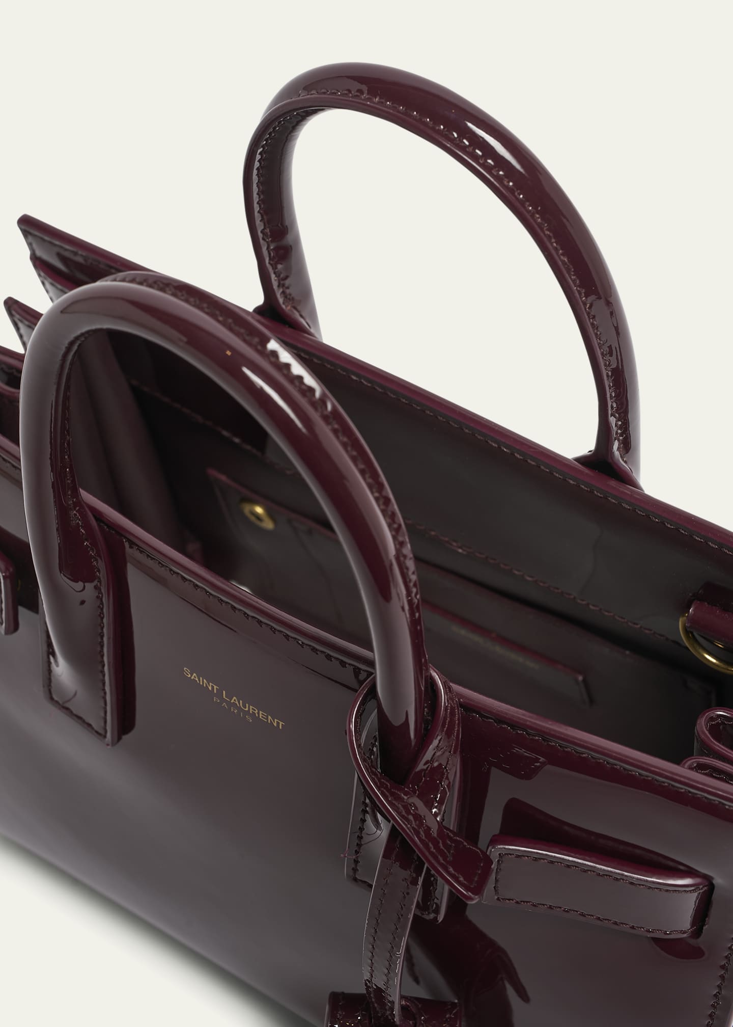 Saint Laurent Sac de Jour Nano Top-Handle Bag in Patent Leather Image 4 of 5