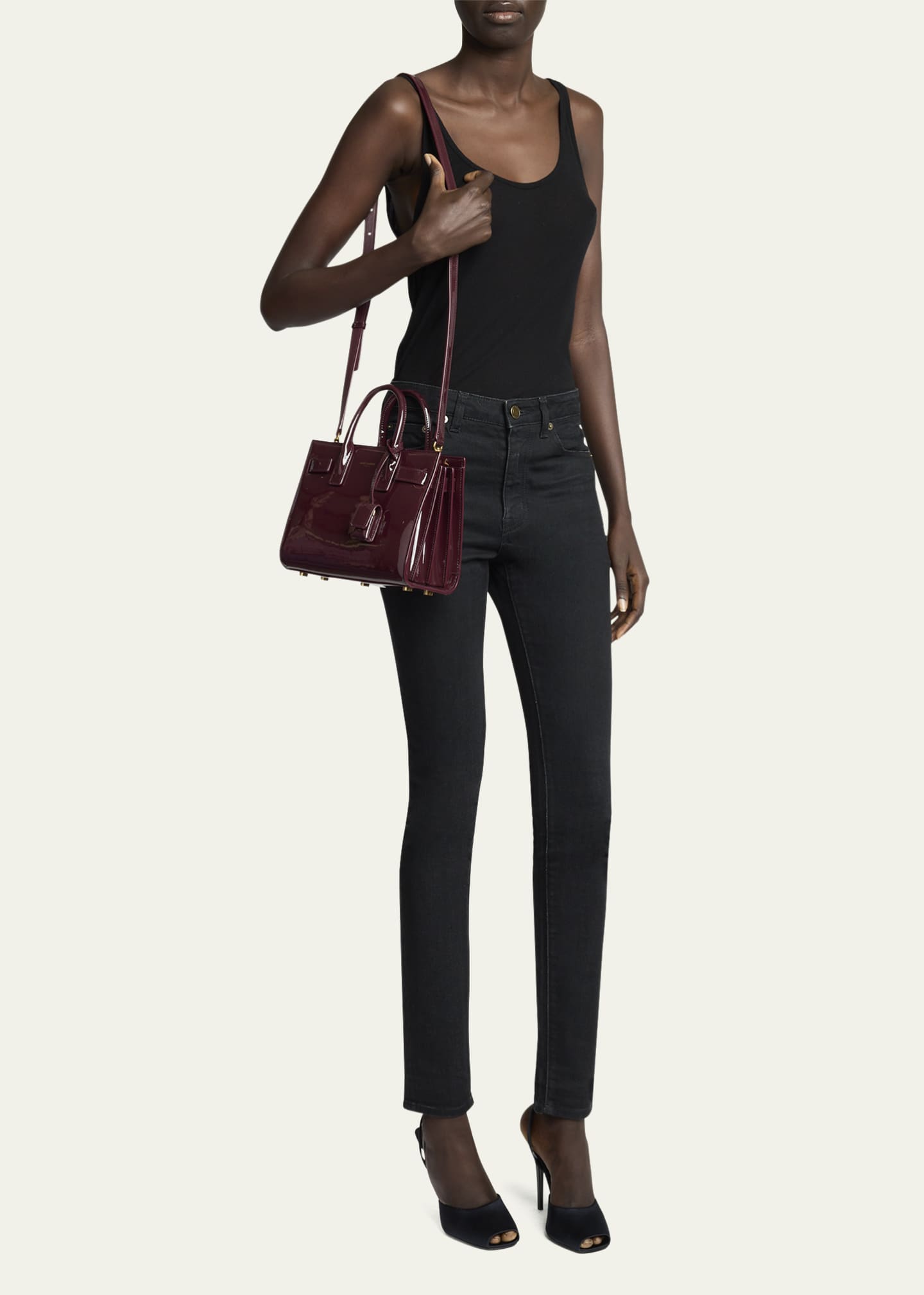 Saint Laurent Sac de Jour Nano Top-Handle Bag in Patent Leather Image 5 of 5