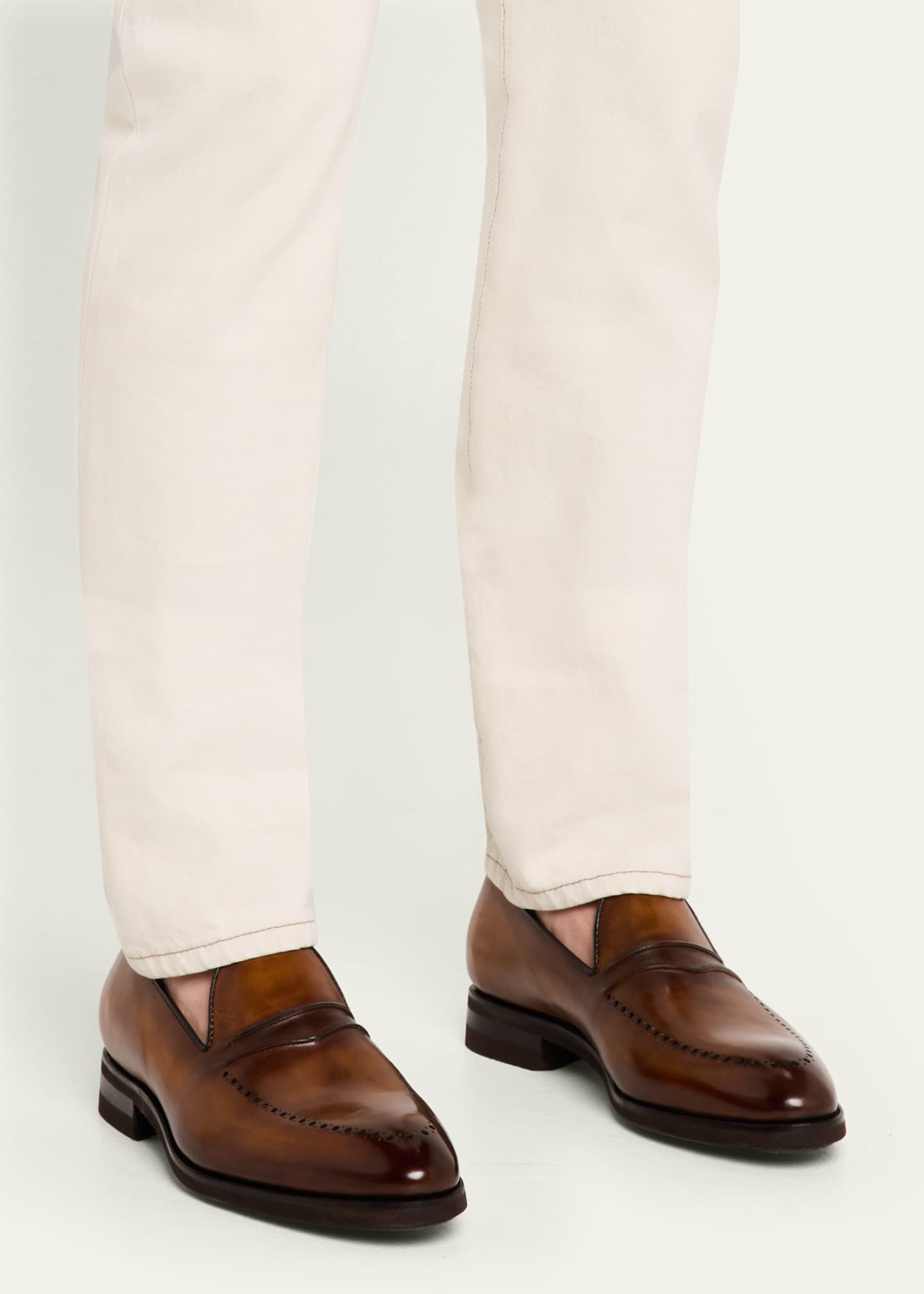 Bontoni Men's Originale Raised-Welt Leather Penny Loafers Image 2 of 6