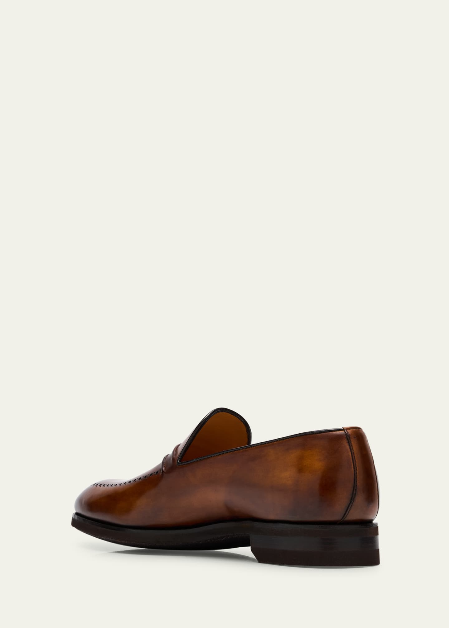 Bontoni Men's Originale Raised-Welt Leather Penny Loafers Image 4 of 6