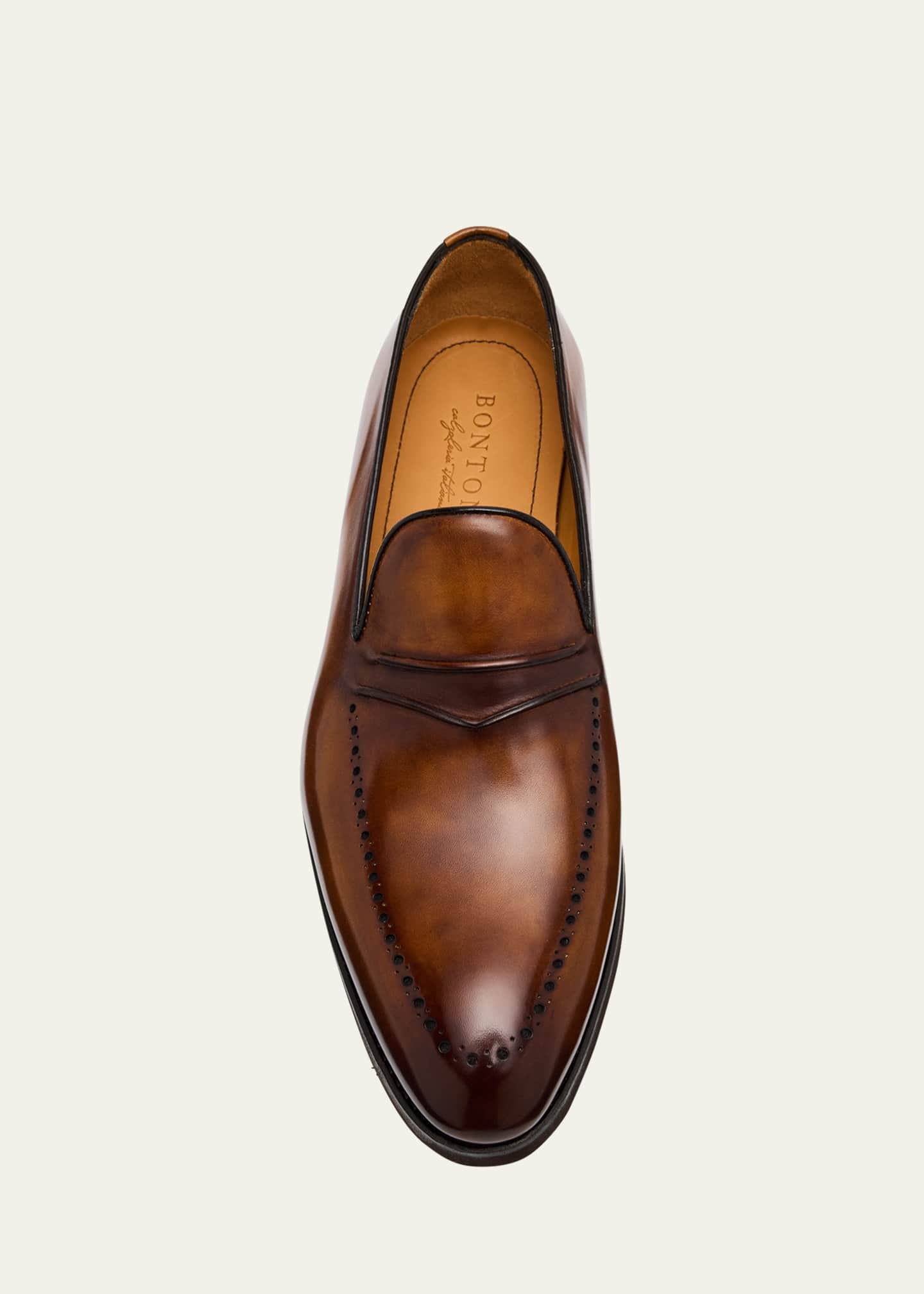 Bontoni Men's Originale Raised-Welt Leather Penny Loafers Image 6 of 6