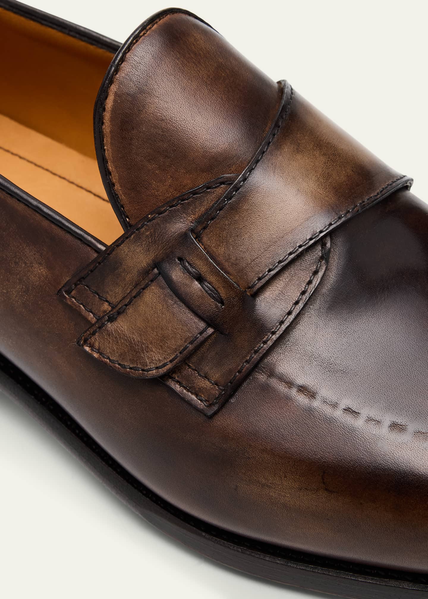 Bontoni Men's Riviera Reverse Stitch Leather Penny Loafers Image 5 of 6