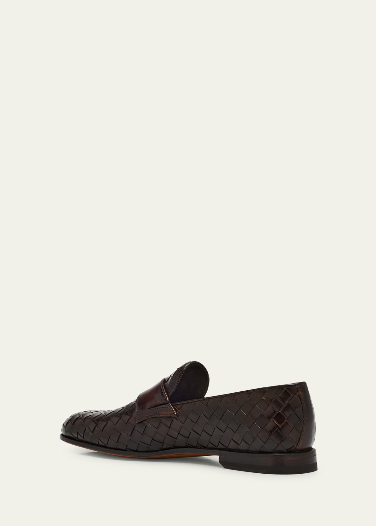 Bontoni Men's Attraente Woven Leather Penny Loafers Image 4 of 6