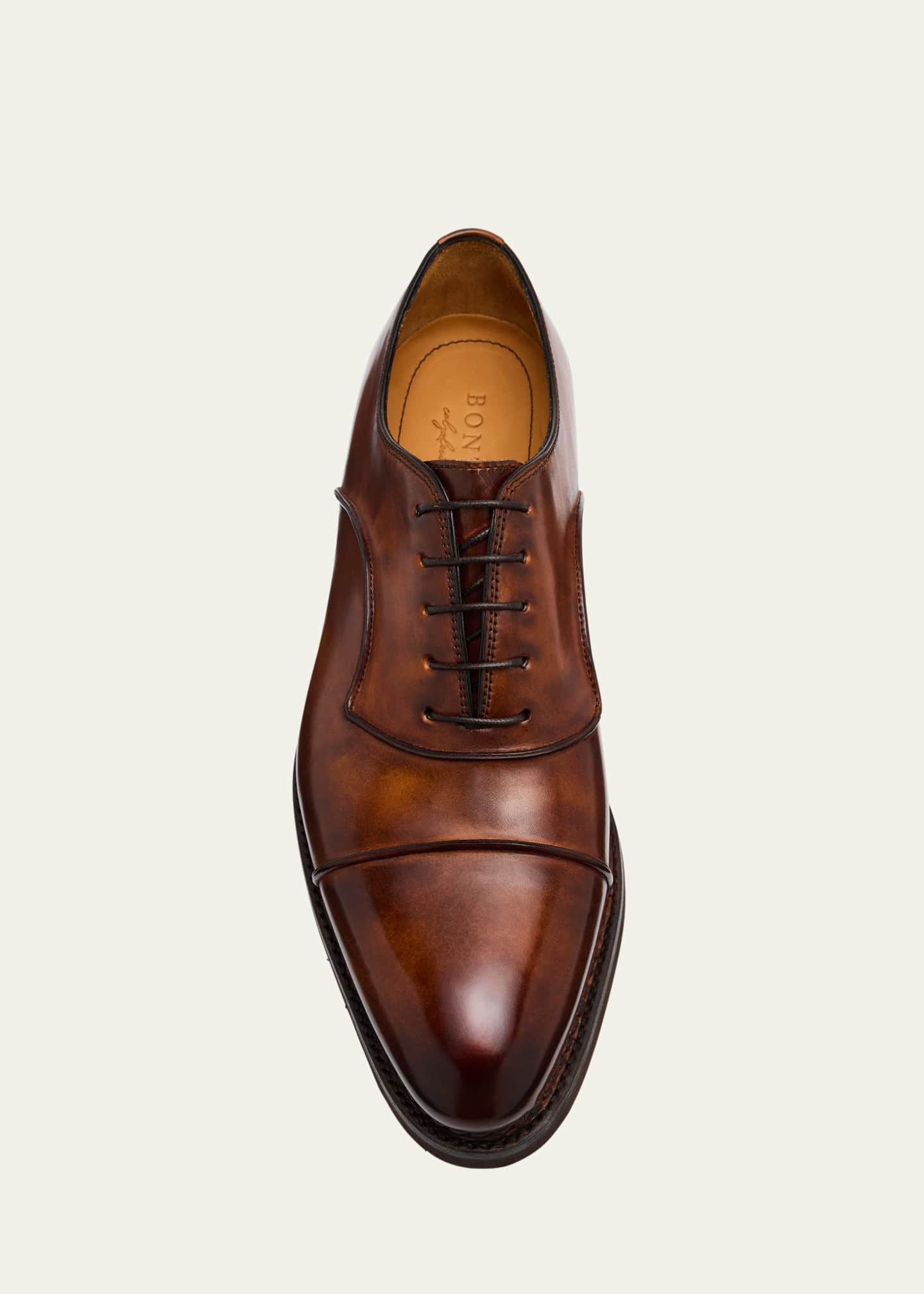 Bontoni Men's Amedeo Rubber-Sole Leather Oxfords Image 6 of 6
