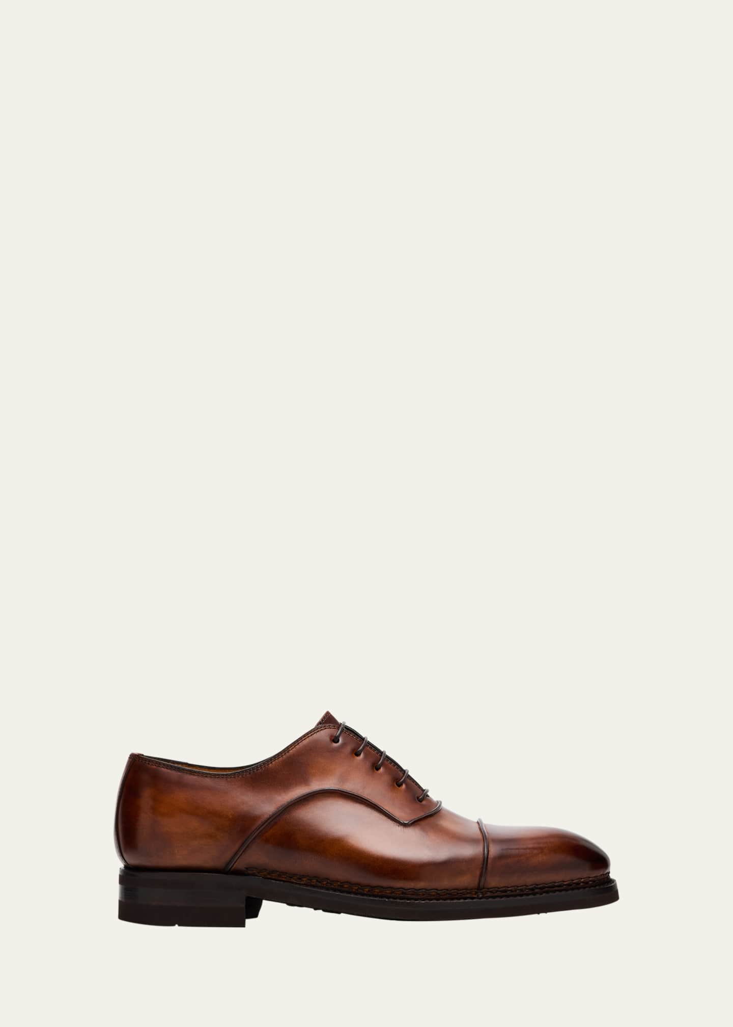 Bontoni Men's Amedeo Rubber-Sole Leather Oxfords Image 1 of 6