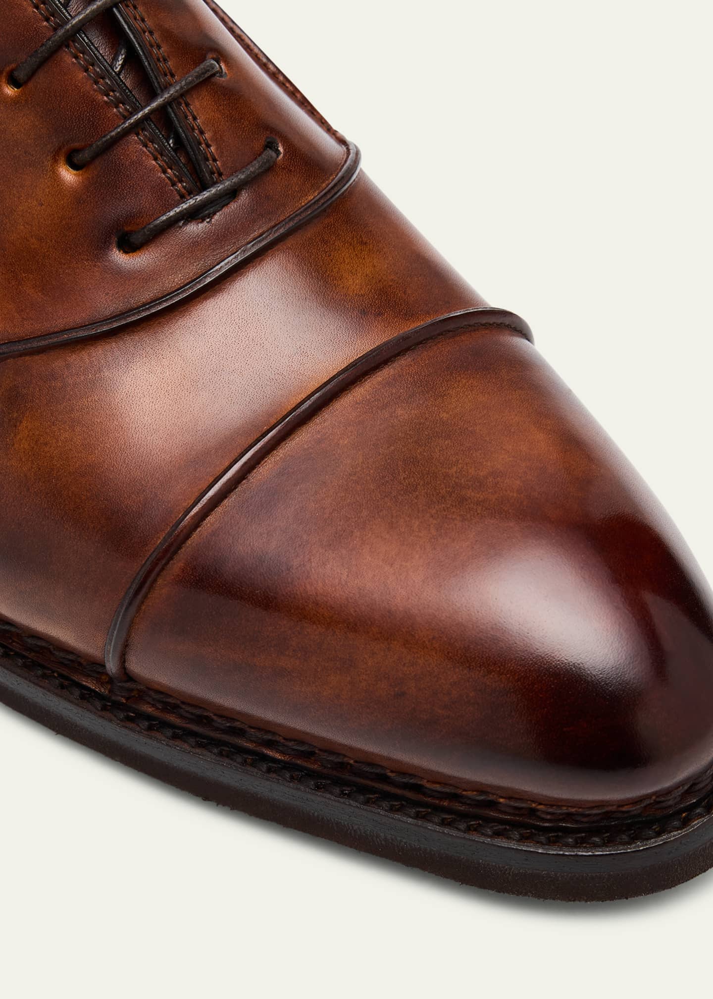 Bontoni Men's Amedeo Rubber-Sole Leather Oxfords Image 5 of 6